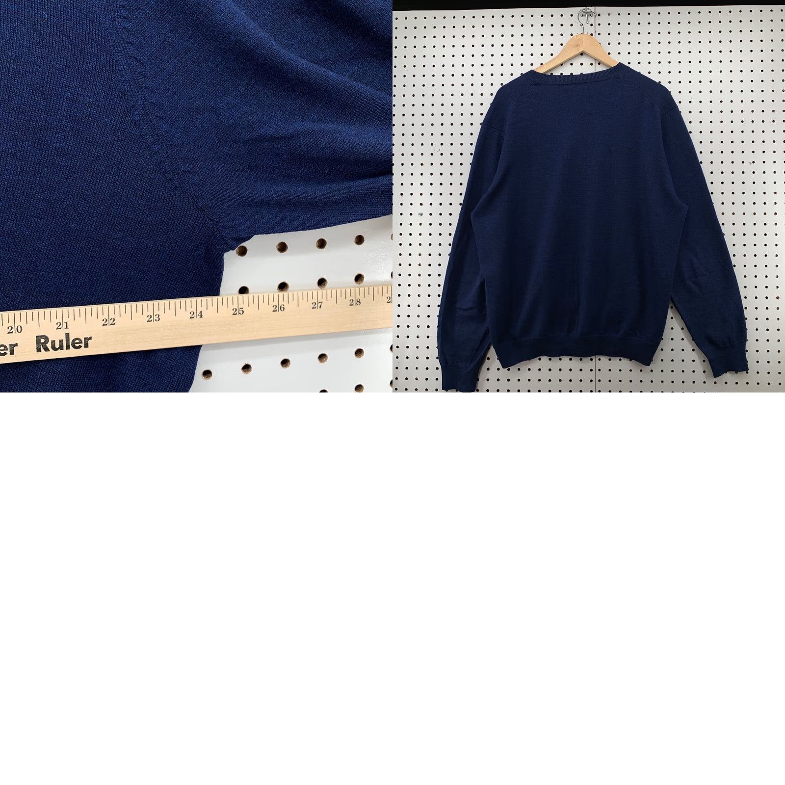 Vintage Kenneth Roberts Platinum 100% Wool Sweater Men XL Blue V-Neck Pullover Size US XL / EU 56 / 4 - 8 Thumbnail