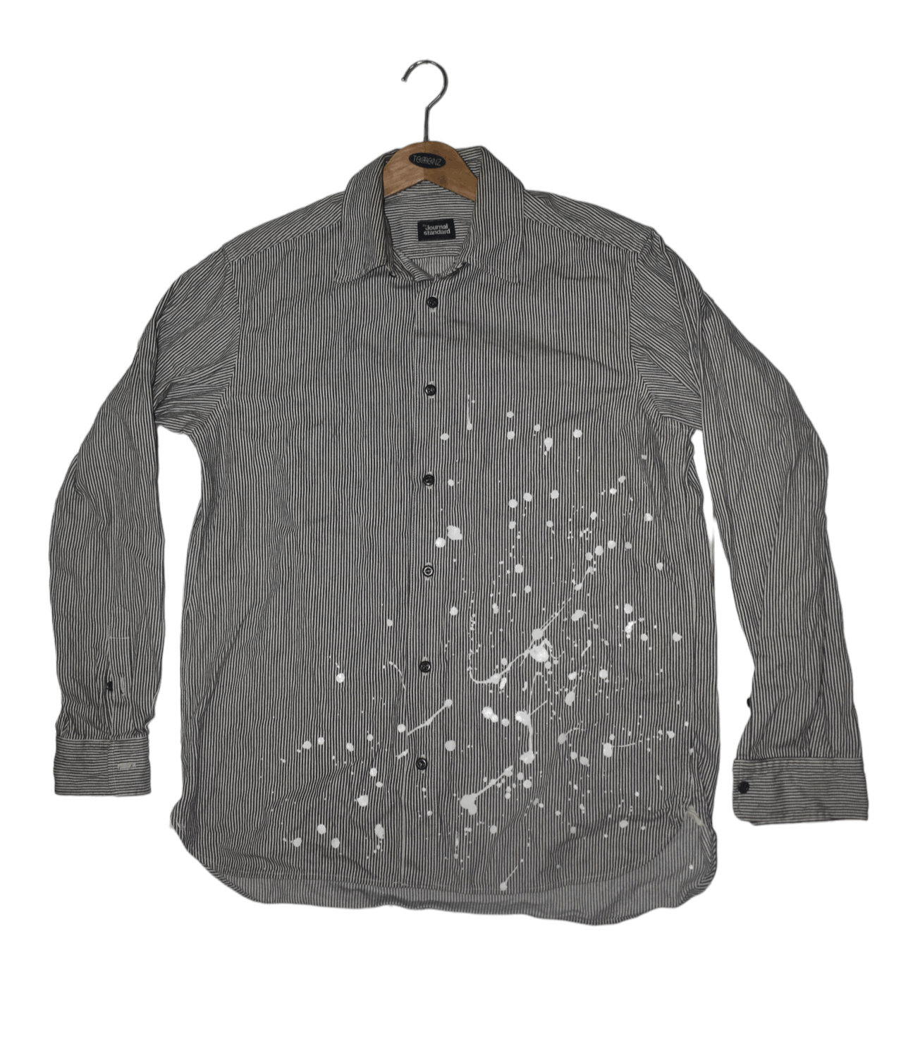 Japanese Brand × Journal Standard Journal Standard Paint-Splattered Patchwork Shirt Size US L / EU 52-54 / 3 - 1 Thumbnail