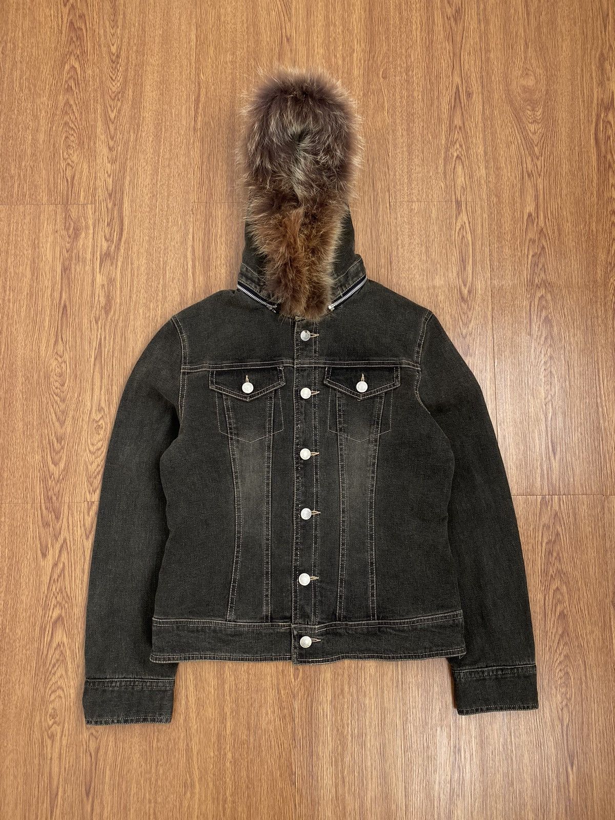 If Six Was Nine × Japanese Brand × Le Grande Bleu (L.G.B.) Raccoon Fur denim jacket Size US S / EU 44-46 / 1 - 2 Thumbnail