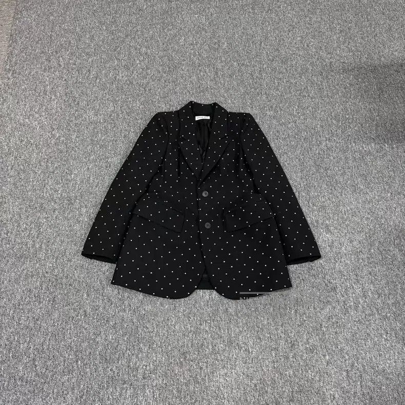 Balenciaga Balenciaga Black Sequined Waterdrop Blazer Size XS / US 0-2 / IT 36-38 - 1 Thumbnail