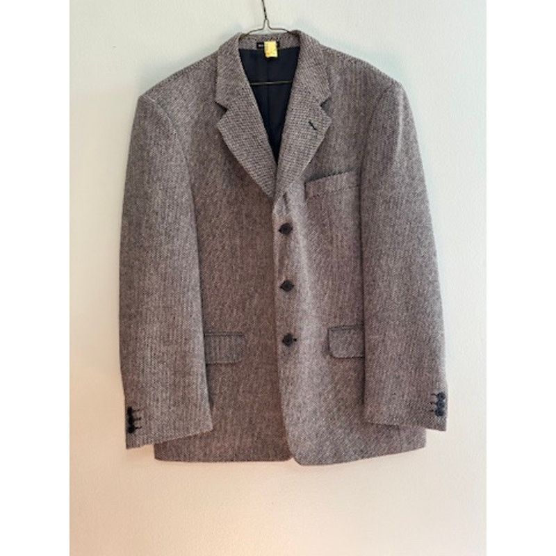 Oleg Cassini Oleg Cassini black gray textured wool sport coat blazer Size 42R - 2 Thumbnail