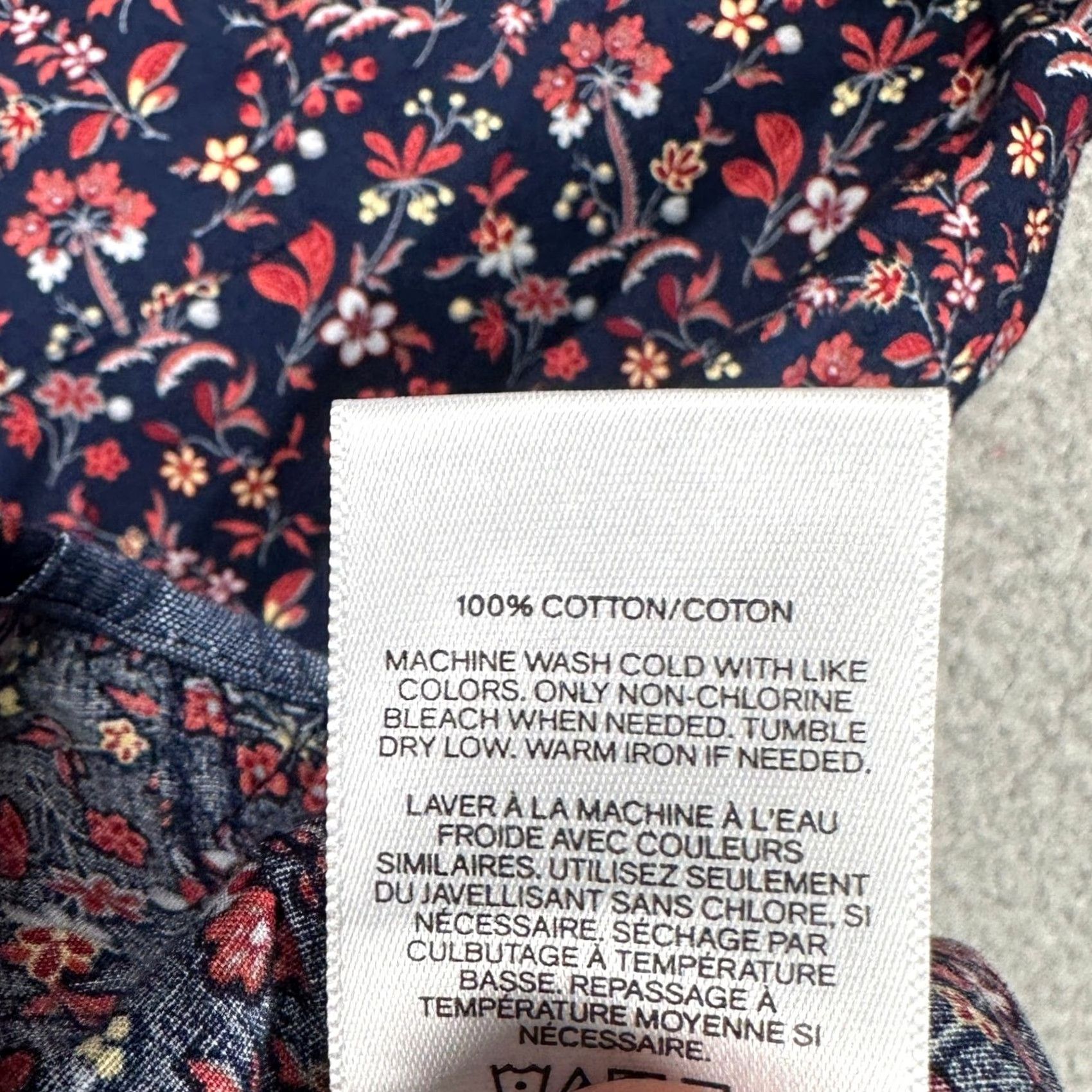 Express Express Button-Up Shirt Mens Medium Navy Blue Red Floral Short Sleeve NEW Size US M / EU 48-50 / 2 - 6 Thumbnail