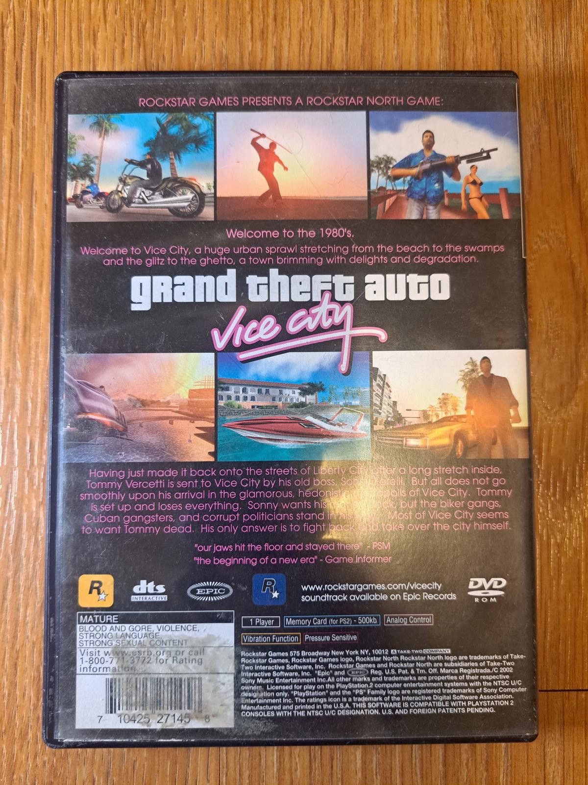 Rockstar Games Grand Theft Auto Vice City PS2 Playstation 2 Video Game Size ONE SIZE - 2 Thumbnail