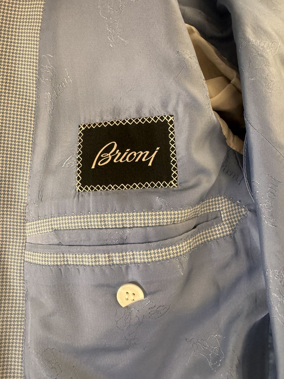Brioni Mini Check Cashmere & Silk Jacket Size 42R - 7 Thumbnail