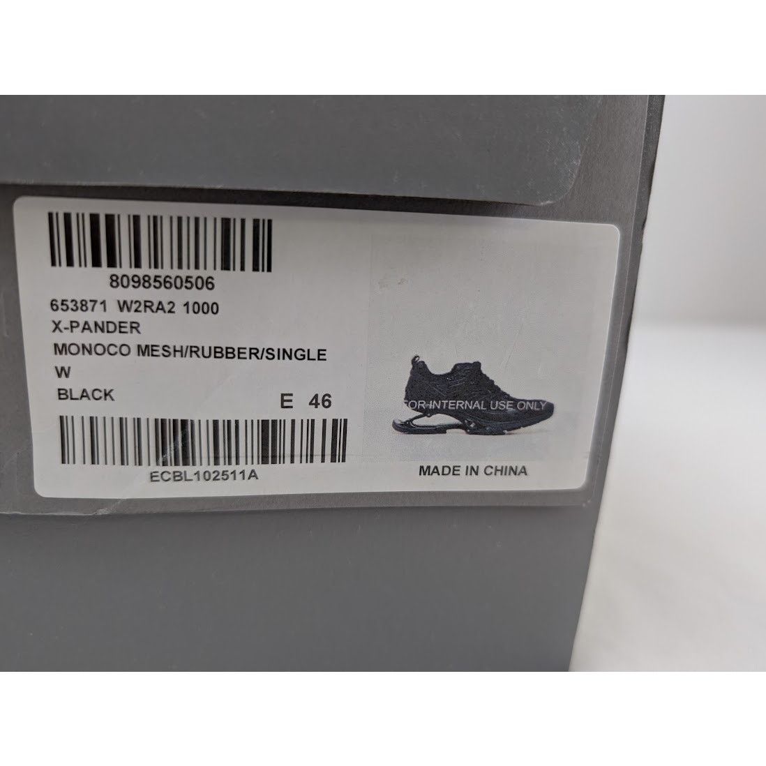 Balenciaga o1rshd1 Mesh Rubber Single X-Pander Sneakers in Black Size US 13 / EU 46 - 22 Thumbnail