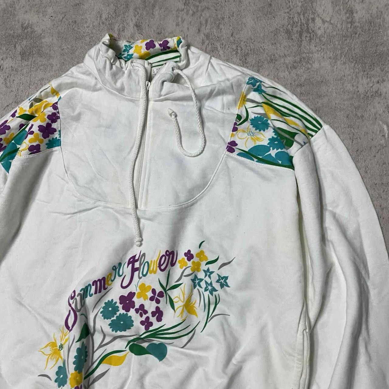 Other White floral embroidered quarter zip jacket jacket Size US M / EU 48-50 / 2 - 2 Thumbnail