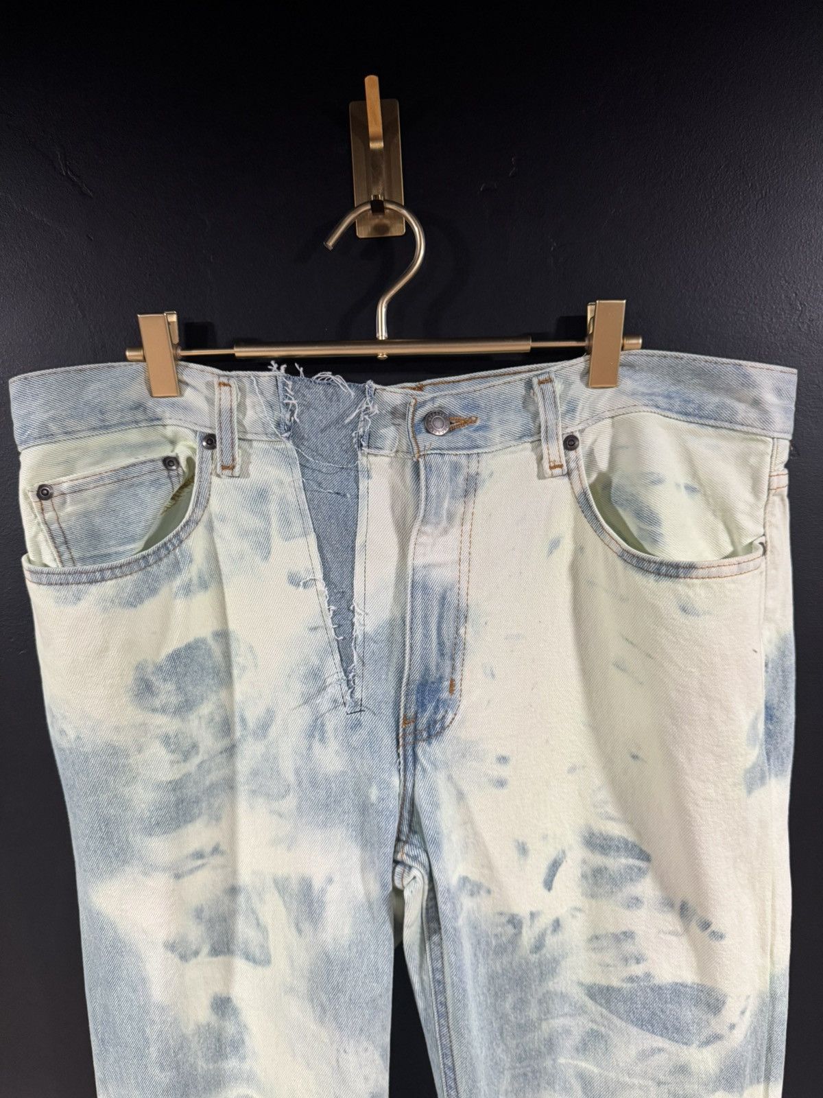 Vale Valelives Slime Green Distressed Extreme Extended Denim Size US 36 / EU 52 - 3 Thumbnail