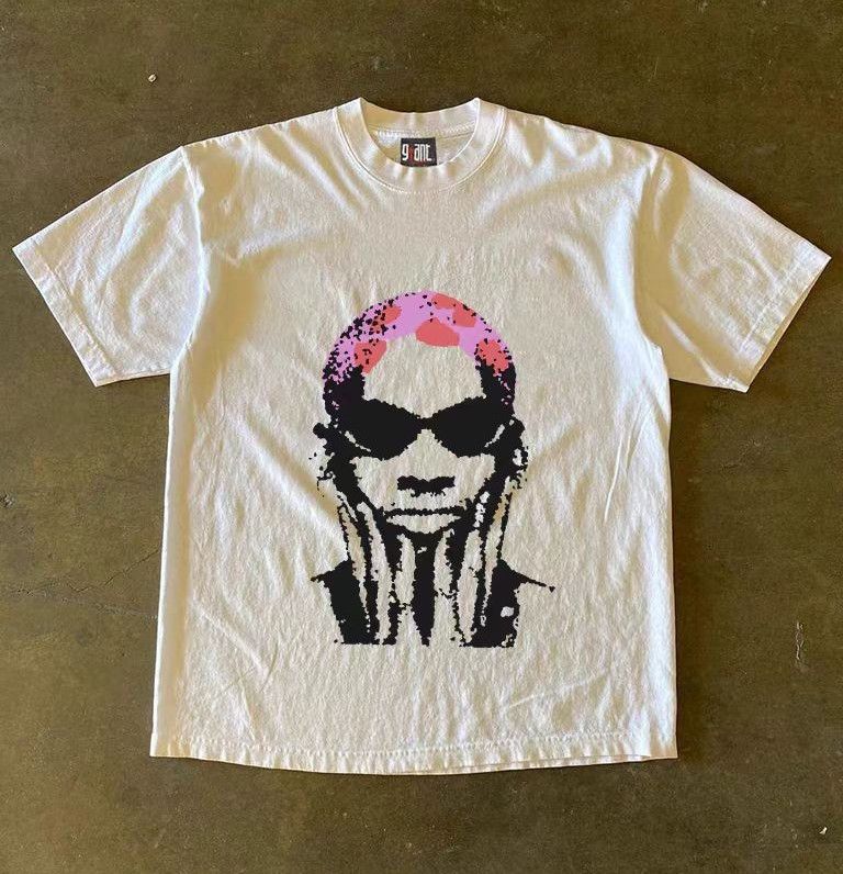 Vintage Street fashion cool print white retro t-shirt Size US L / EU 52-54 / 3 - 1 Thumbnail