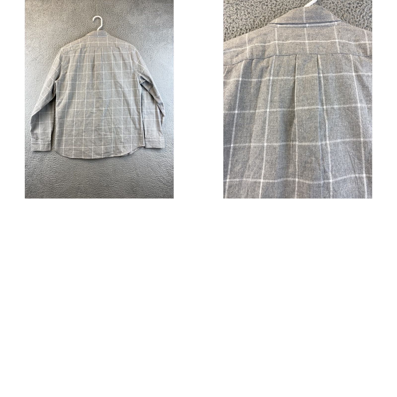 J.Crew J.Crew Dress Shirt Gray & White Plaid Cotton Slim Fit Long Sleeve Button-Down 16" Neck Adult Large Mens Size 42R - 8 Thumbnail