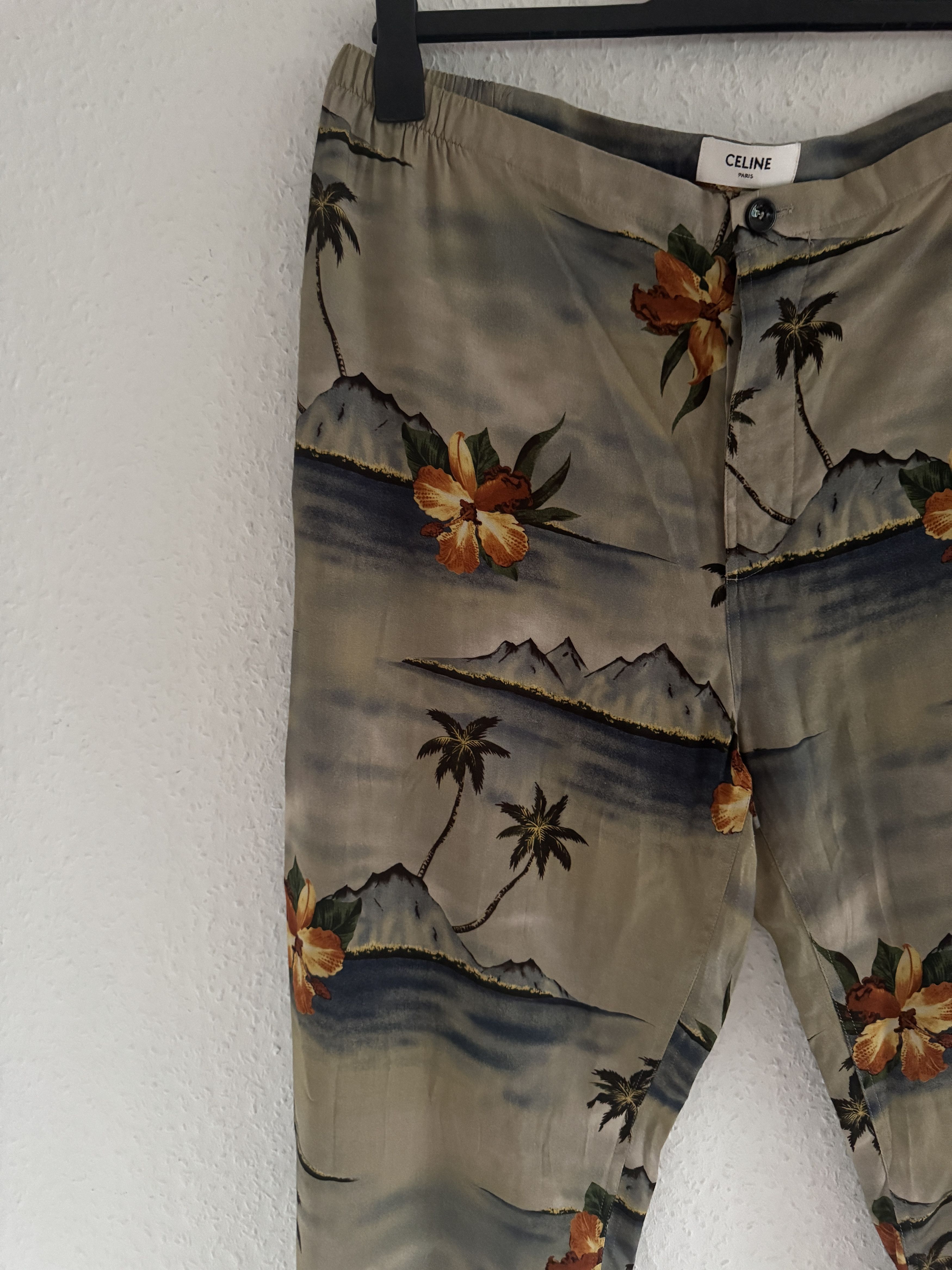 Celine Palm Tree Hawaiian Print Pants Size US 34 / EU 50 - 4 Thumbnail