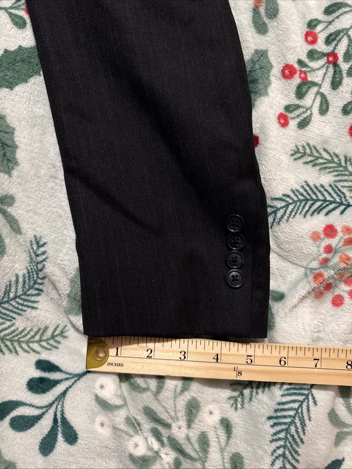 Stafford Stafford 100% Wool Pinstripe Suit Jacket 44R ( See Measurem Size 44R - 7 Thumbnail