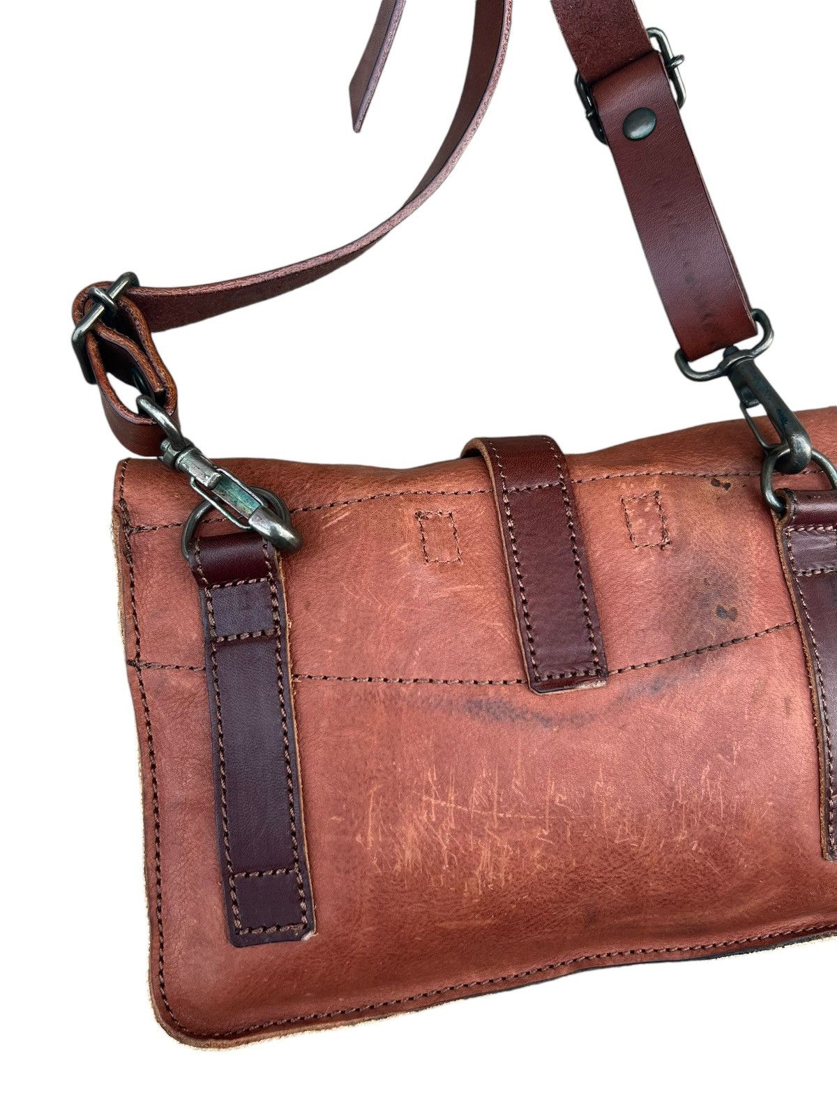 Leather Vintage Agility Japan Patina Leather Hybrid Bag Size ONE SIZE - 11 Thumbnail