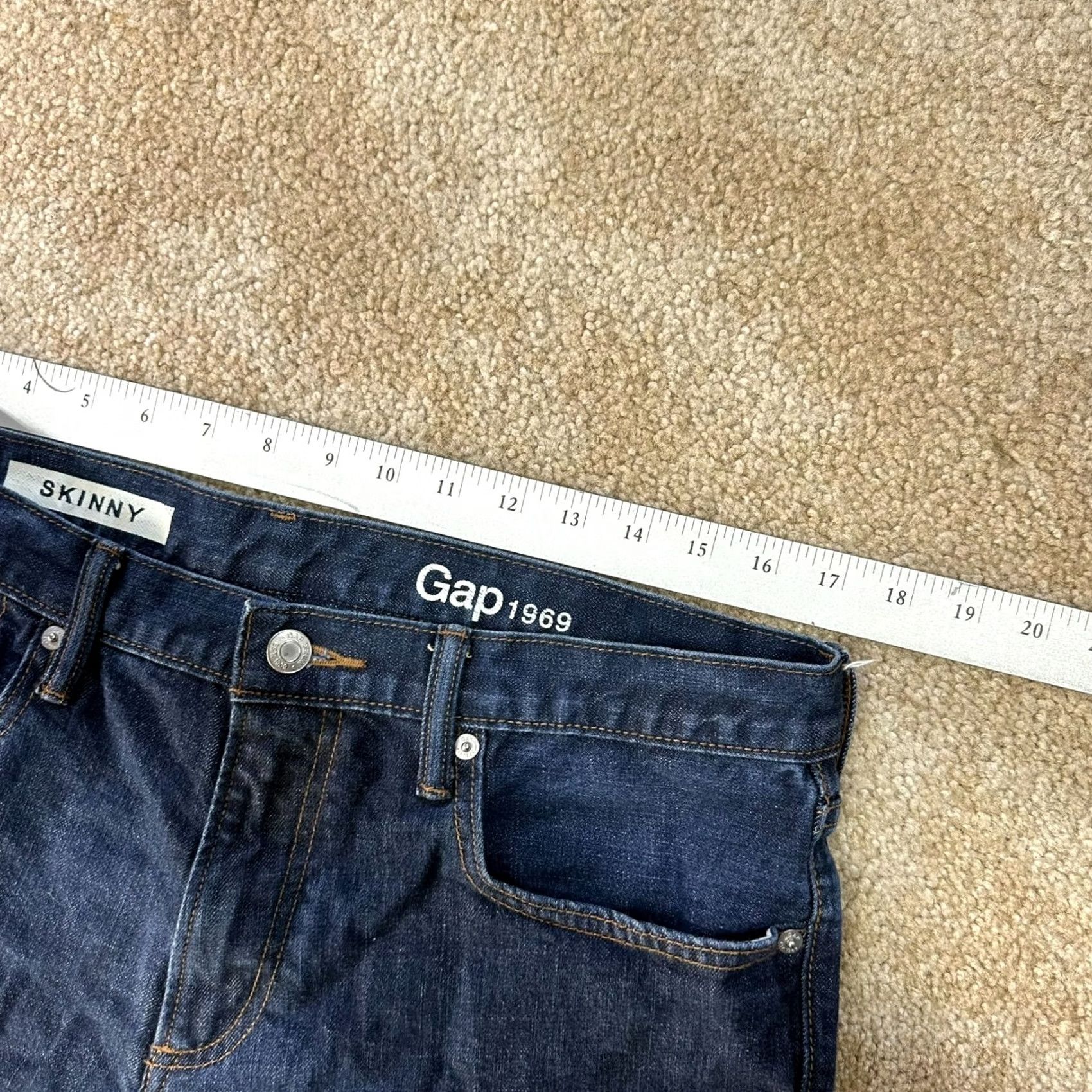 Gap Gap 1969 Jeans Men’s 34x34 Blue Denim Stretch Regular Slim Fit 5-Pocket Denim Pants Jeans Blue Men’s Jeans Size US 34 / EU 50 - 7 Thumbnail
