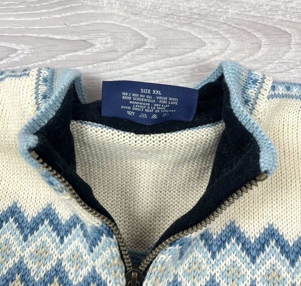 Dale Of Norway Nordstrikk Made In Norway Wool Quarter Zip Knit Sweater Size US XXL / EU 58 / 5 - 10 Thumbnail