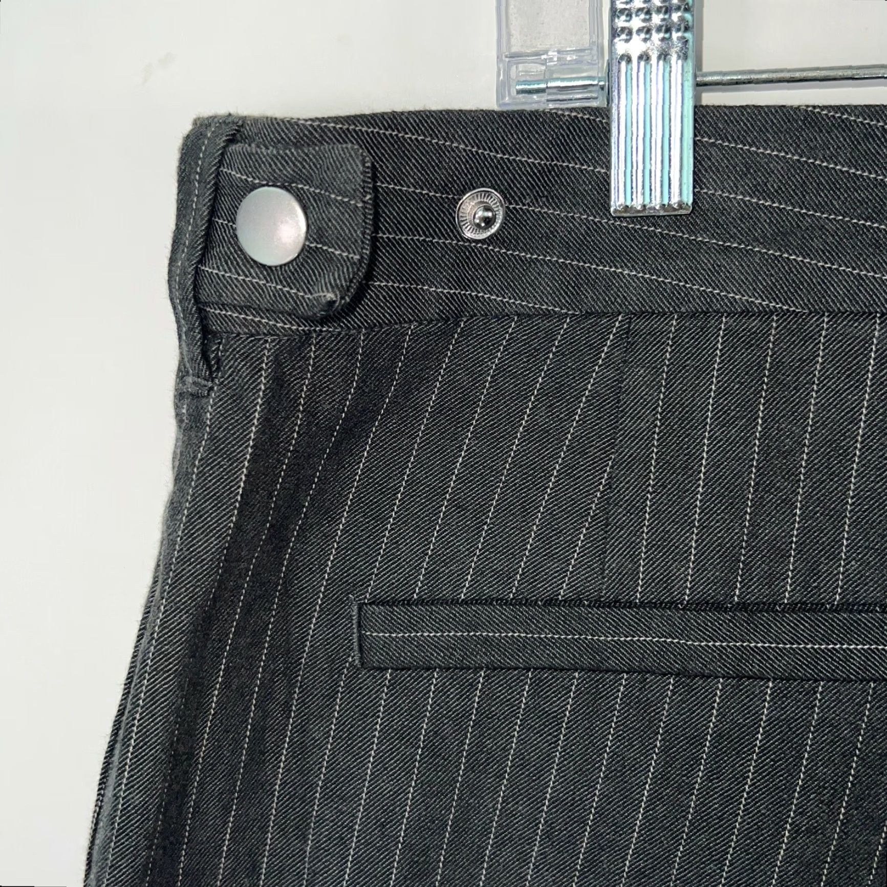 DKNY DKNY Jeans Dress Pants Mens Gray Striped Flat Front Mid Rise Straight Leg Size 38 Inseam 34 in Size US 40 / EU 56 - 6 Thumbnail