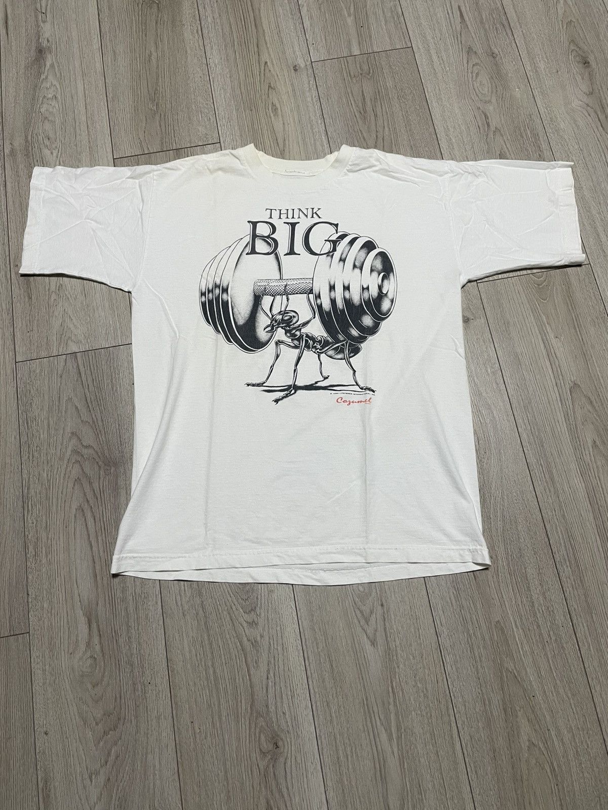 Vintage Vintage 1996 Think Big T Shirt Motivation Rare Tee Sportwear Size US XL / EU 56 / 4 - 2 Thumbnail