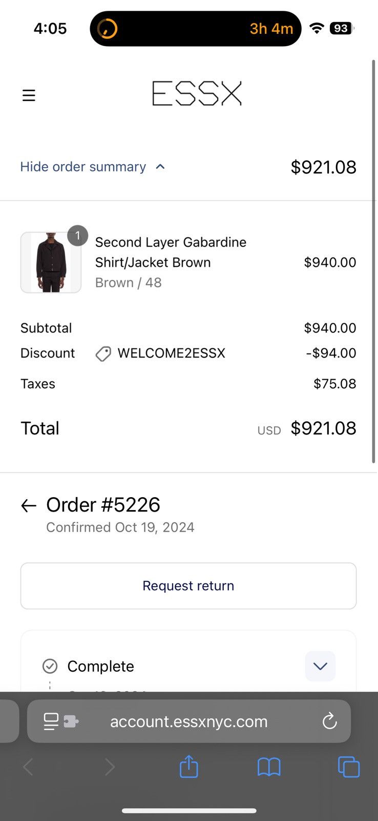Second/Layer Second Layer Gabardine Shirt Jacket Brown Cropped Mens Size US M / EU 48-50 / 2 - 2 Thumbnail