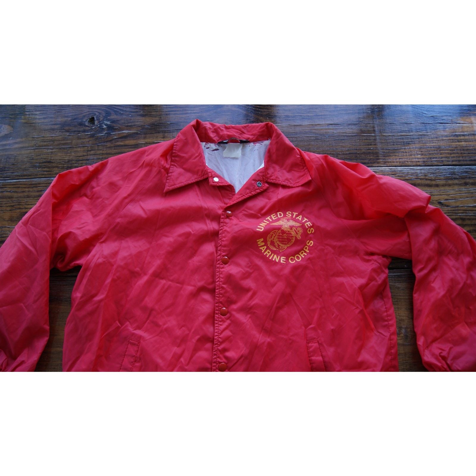 Vintage VTG US Marine Corps Jacket Red Military Windbreaker XL Size US XL / EU 56 / 4 - 1 Thumbnail