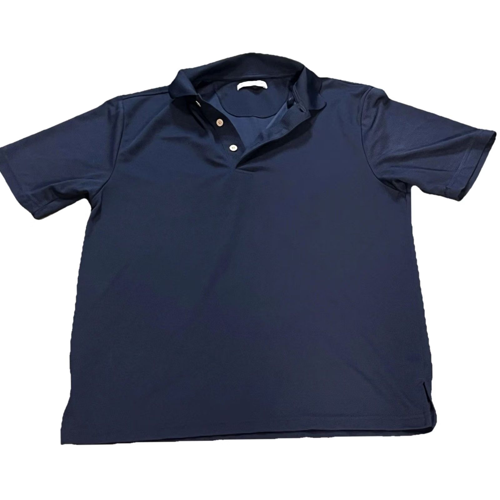 Cubavera Cubavera Polo Shirt Men M Blue Textured Performance Short Sleeve Golf Polo Shirt Mens Blue Size US M / EU 48-50 / 2 - 2 Thumbnail