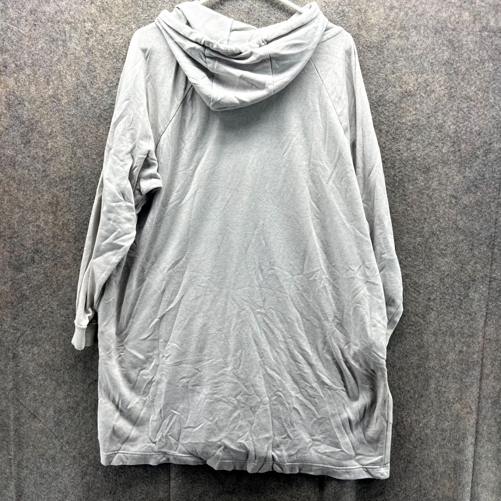Nike VINTAGE Nike Sweater Dress Shirt Dress Womens Large Gray Fleece Oversized Swoosh Spell Out Tunic Size L / US 10 / IT 46 - 3 Thumbnail