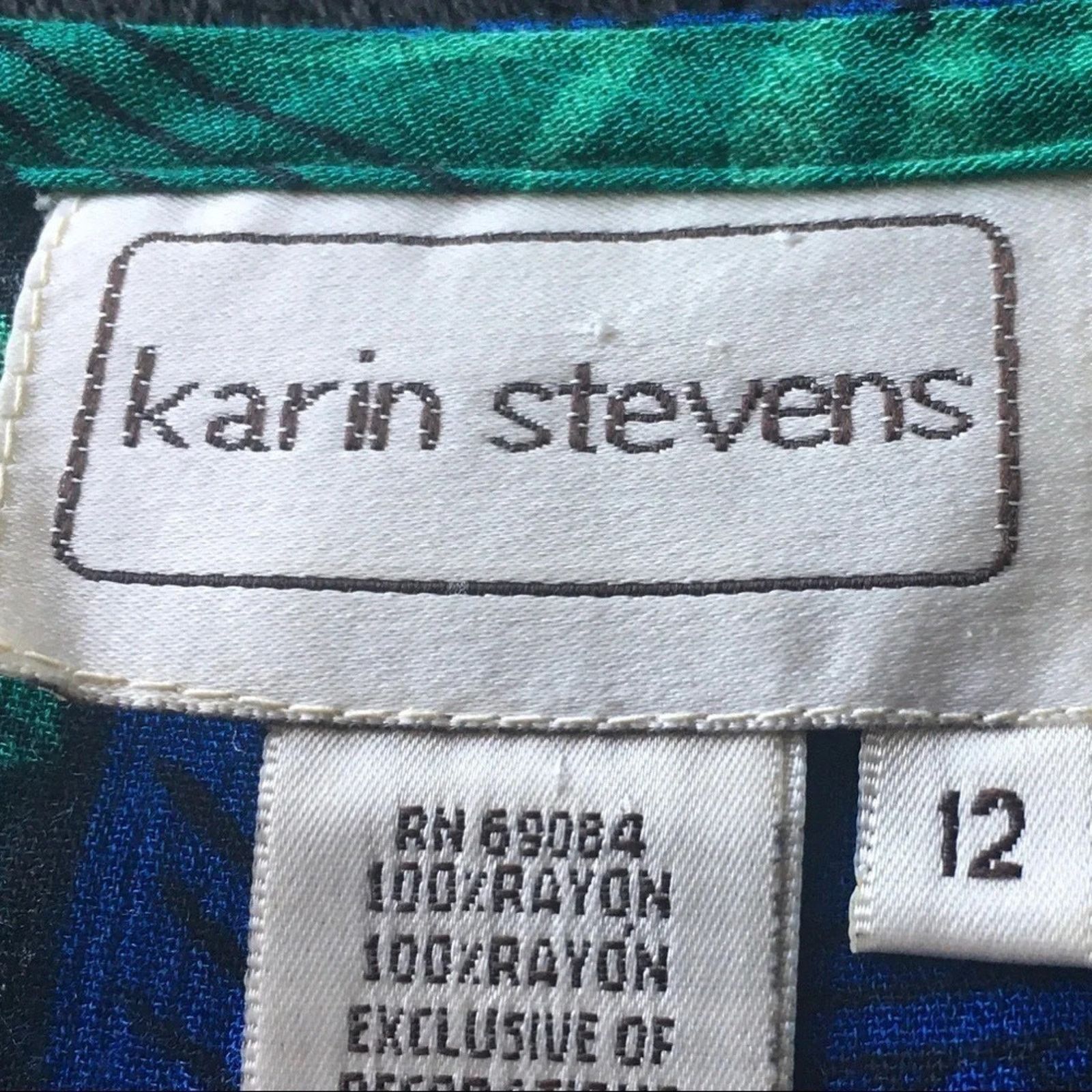 The Unbranded Brand Karin Stevens vintage 100% rayon dress, size 12 Size M / US 6-8 / IT 42-44 - 8 Thumbnail