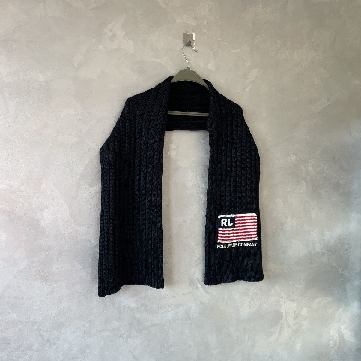 Polo Ralph Lauren × Vintage Vintage Polo Ralph Lauren Flag Knit Wool Scarf Size ONE SIZE - 1 Thumbnail