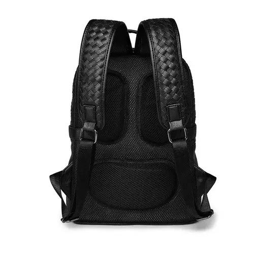 Other Black retro faux leather weave backpack bag Size ONE SIZE - 4 Thumbnail
