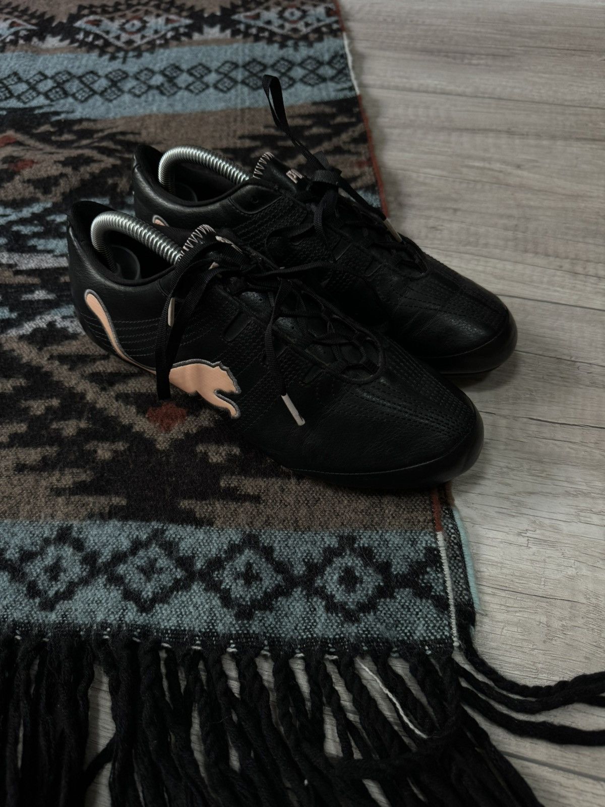 Puma Vintage Black Puma YK2 Leather Japanese Avant Garde Sneakers Size US 8.5 / IT 38.5 - 3 Thumbnail