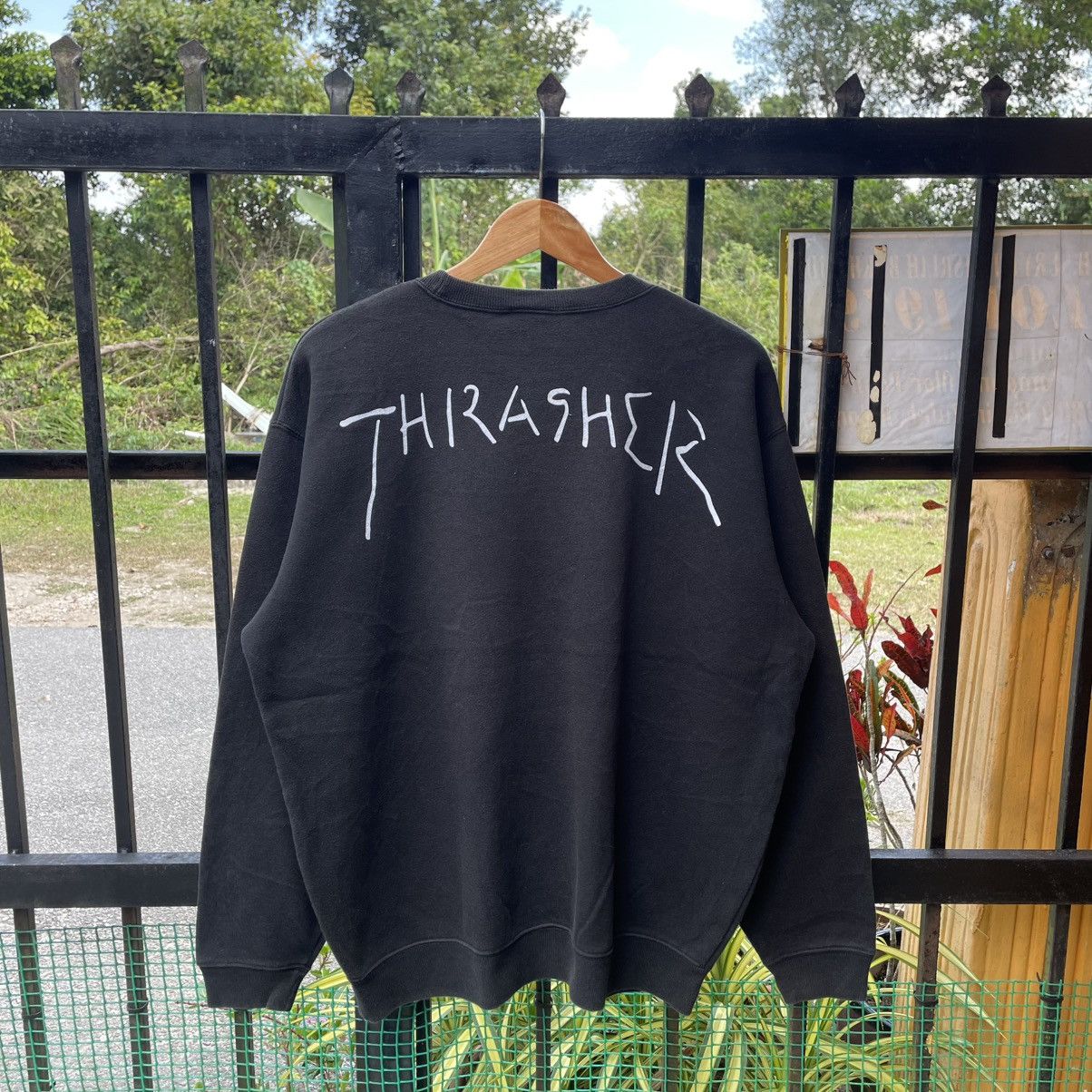 Thrasher 🔥Vintage Thrasher Skateboard Crewneck Jumper Sweatshirts Size US L / EU 52-54 / 3 - 2 Thumbnail