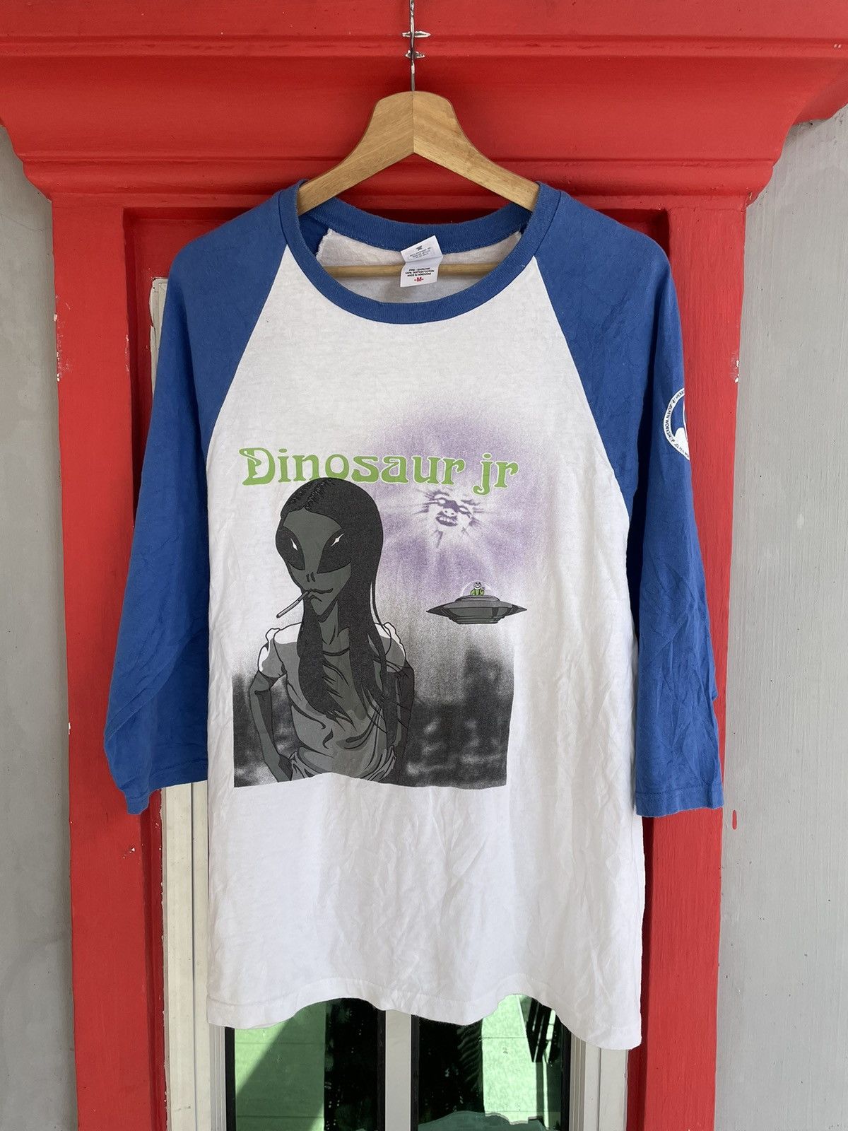 image of Vintage Dinasour Jr X Alien Workshop Greenmind Tshirt in White, Men's (Size Medium)