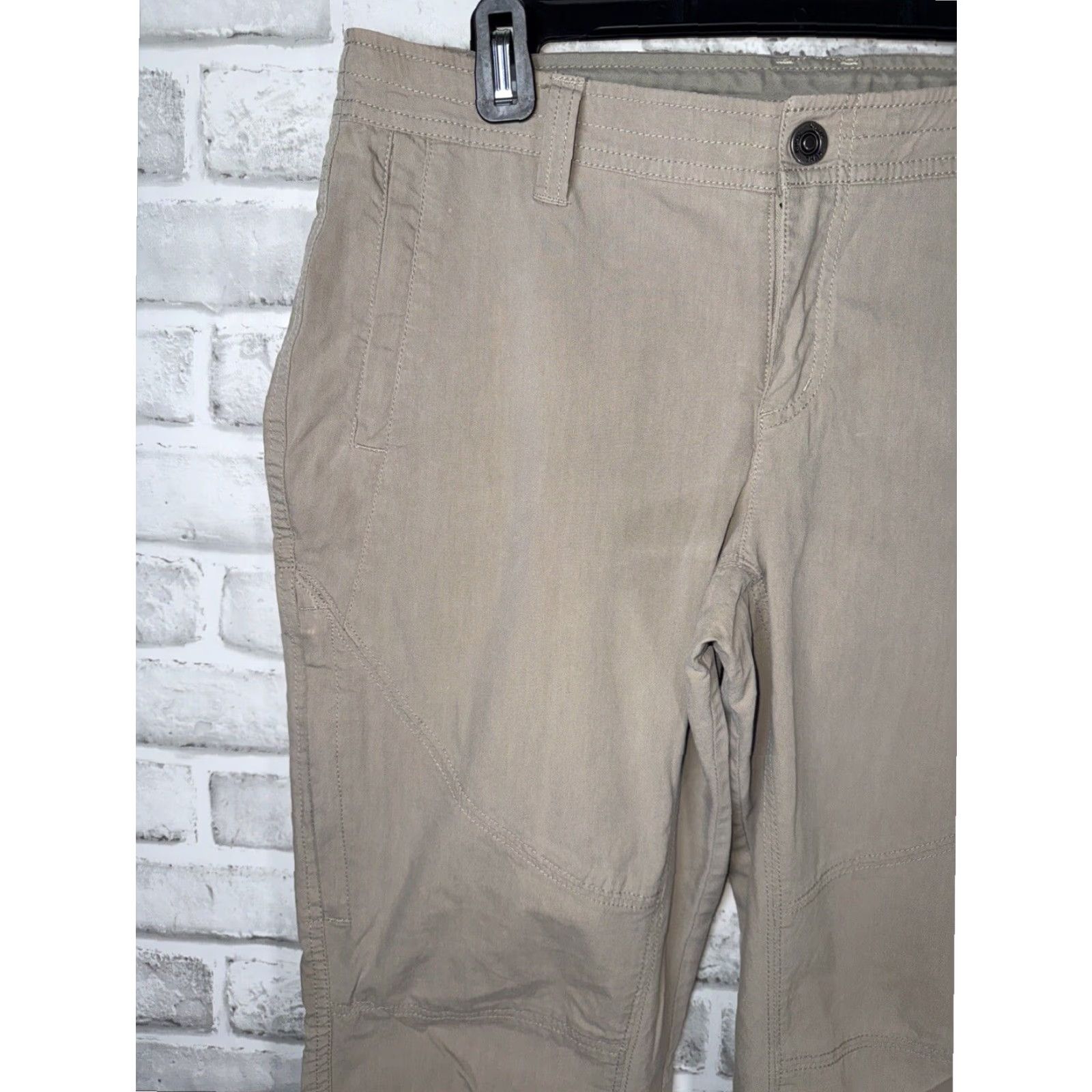 Vintage KUHL Lightweight Cotton Blend Women's Hiking Pants 10R Light Beige Size 32" / US 10 / IT 46 - 5 Thumbnail