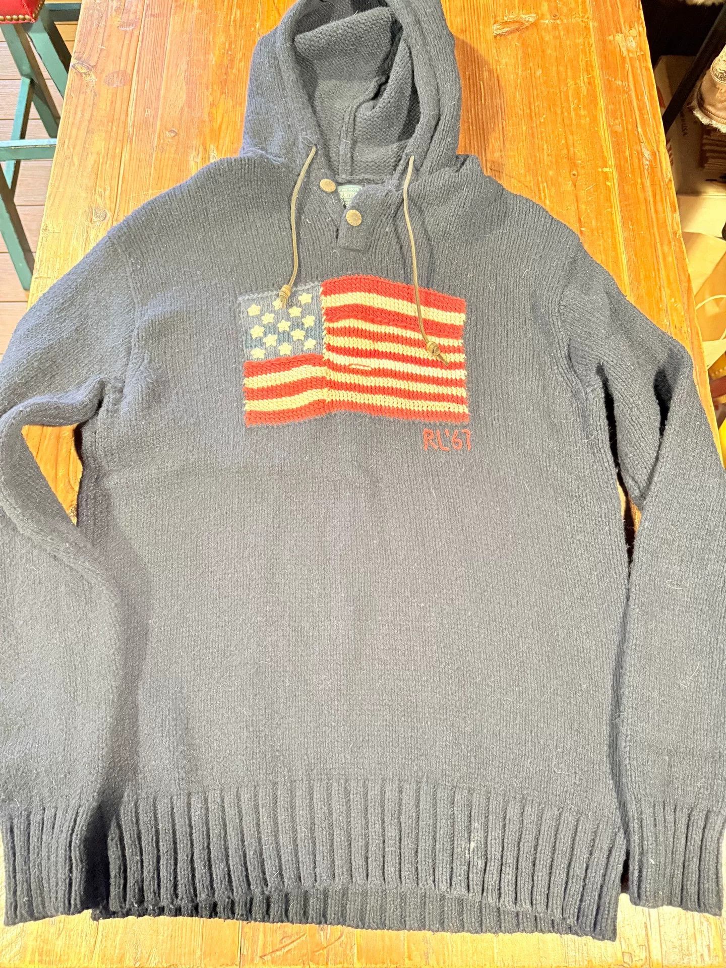 Polo Ralph Lauren Polo Ralph Lauren RL'67 Hooded Knit Sweater Size US L / EU 52-54 / 3 - 1 Thumbnail