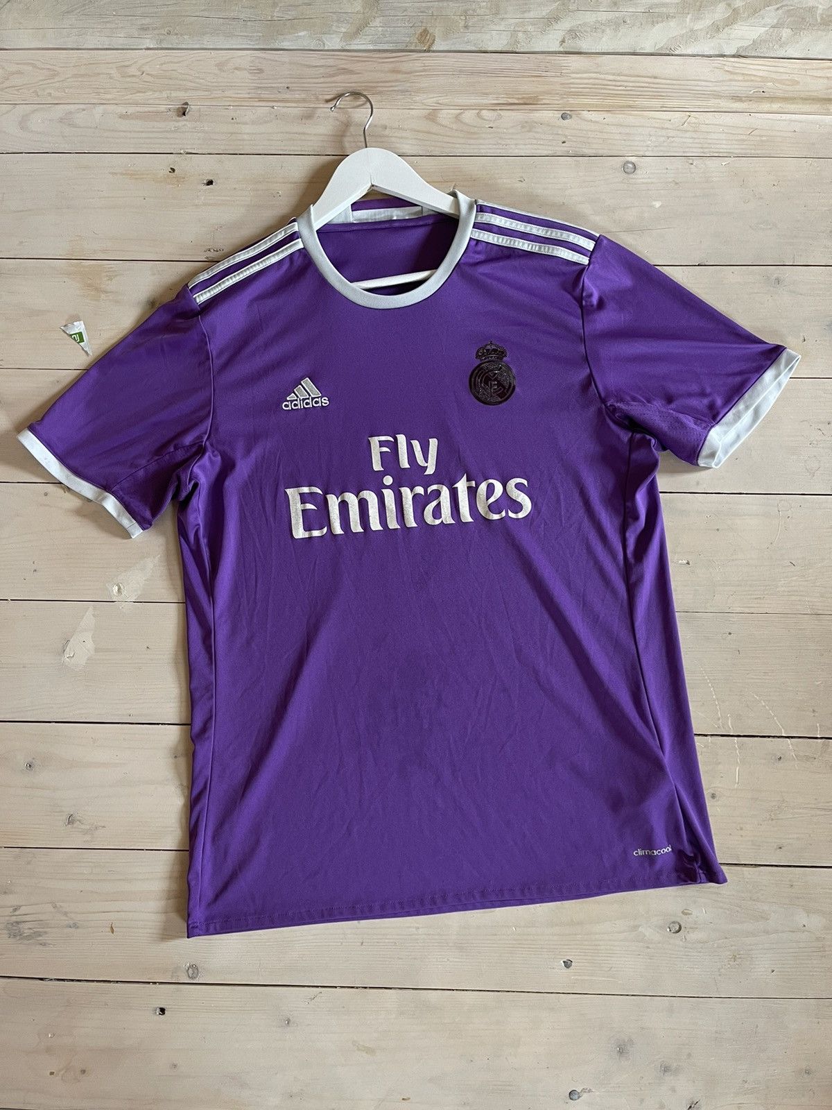 Adidas 2016 Adidas Real Madrid soccer jersey purple Size US L / EU 52-54 / 3 - 1 Thumbnail