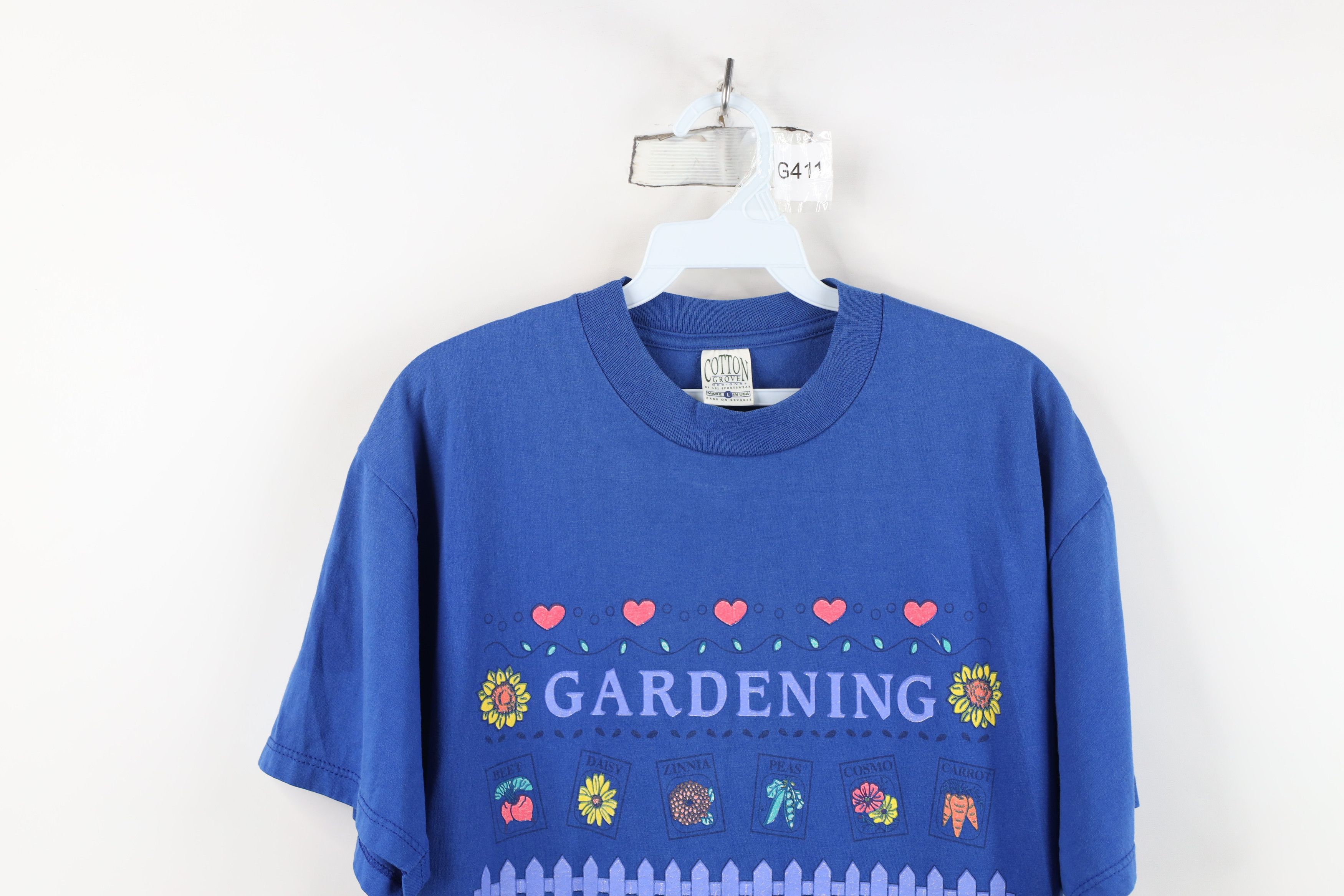 Vintage Vintage 90s Streetwear Gardening Nature Flower T-Shirt USA Size L / US 10 / IT 46 - 2 Thumbnail