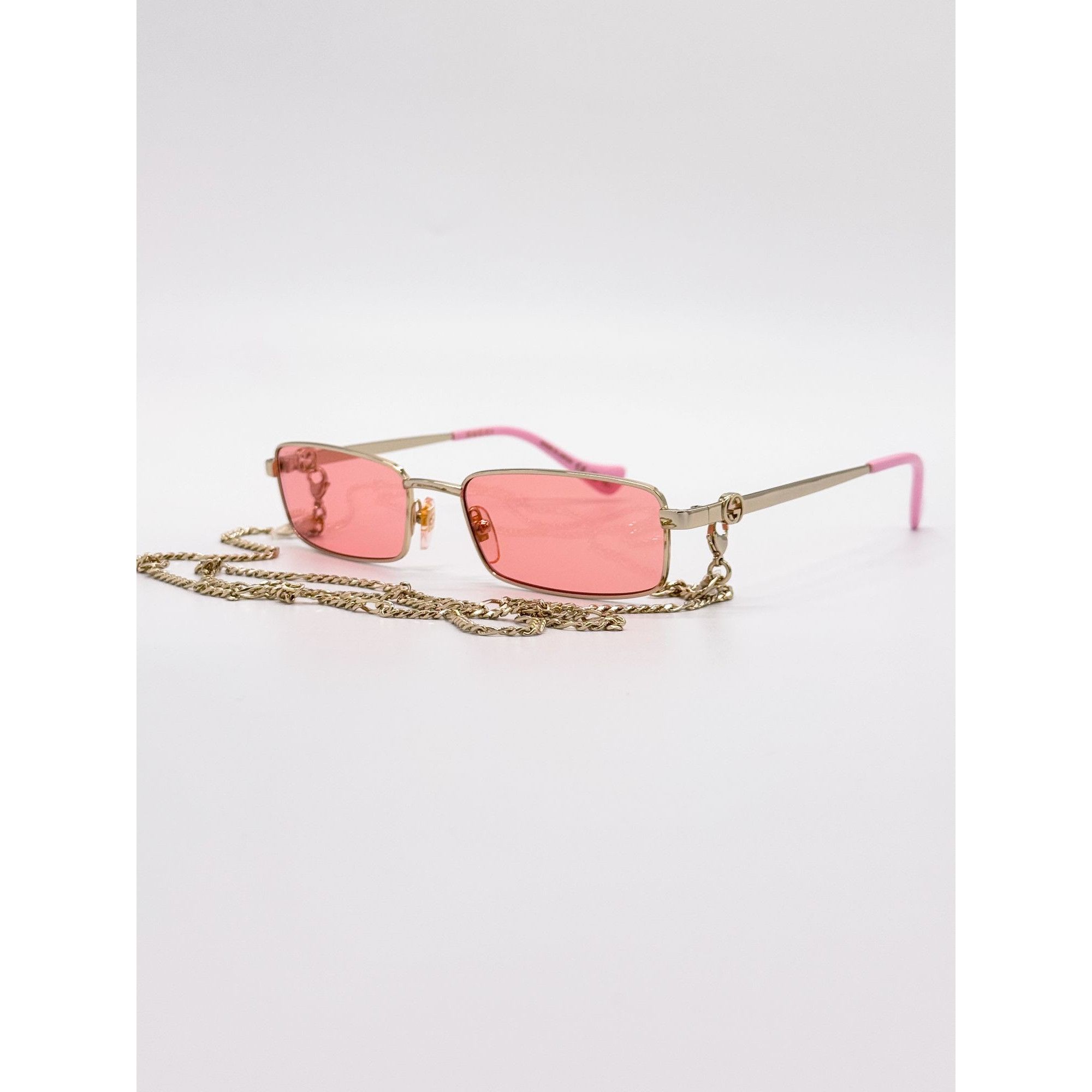 Gucci NEW GUCCI SUNGLASSES GG1600S 004 GOLD WOMEN WITH CHAIN Size ONE SIZE - 3 Thumbnail