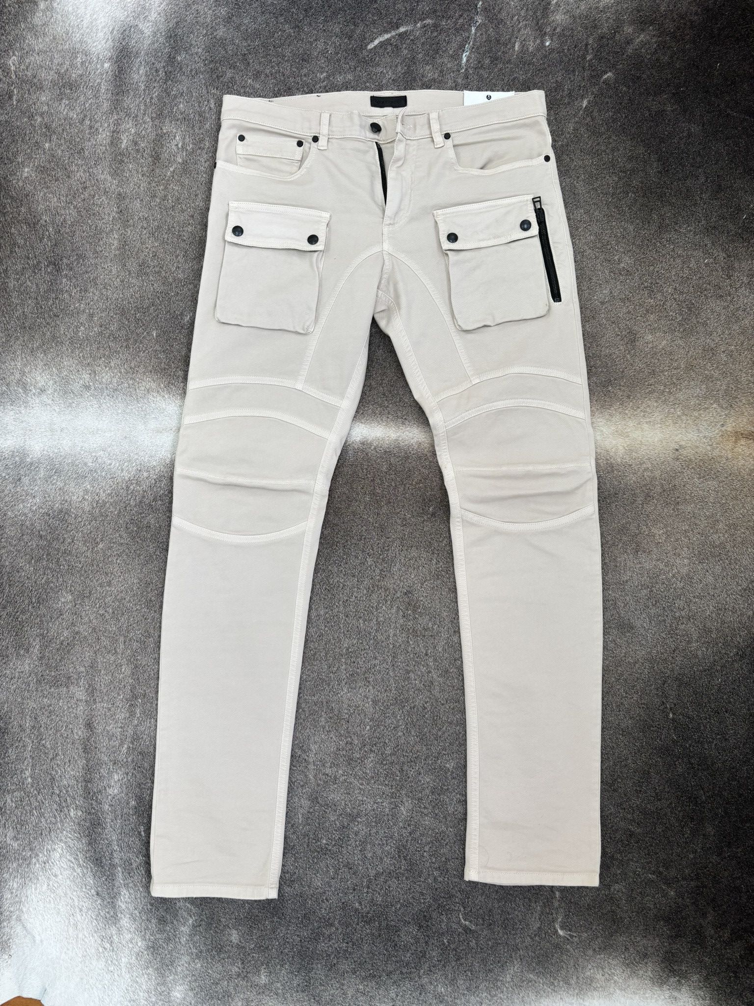 Belstaff Belstaff Moto Cargo Pants Beige 32x33 – Slim Fit Biker Style Size US 32 / EU 48 - 1 Thumbnail