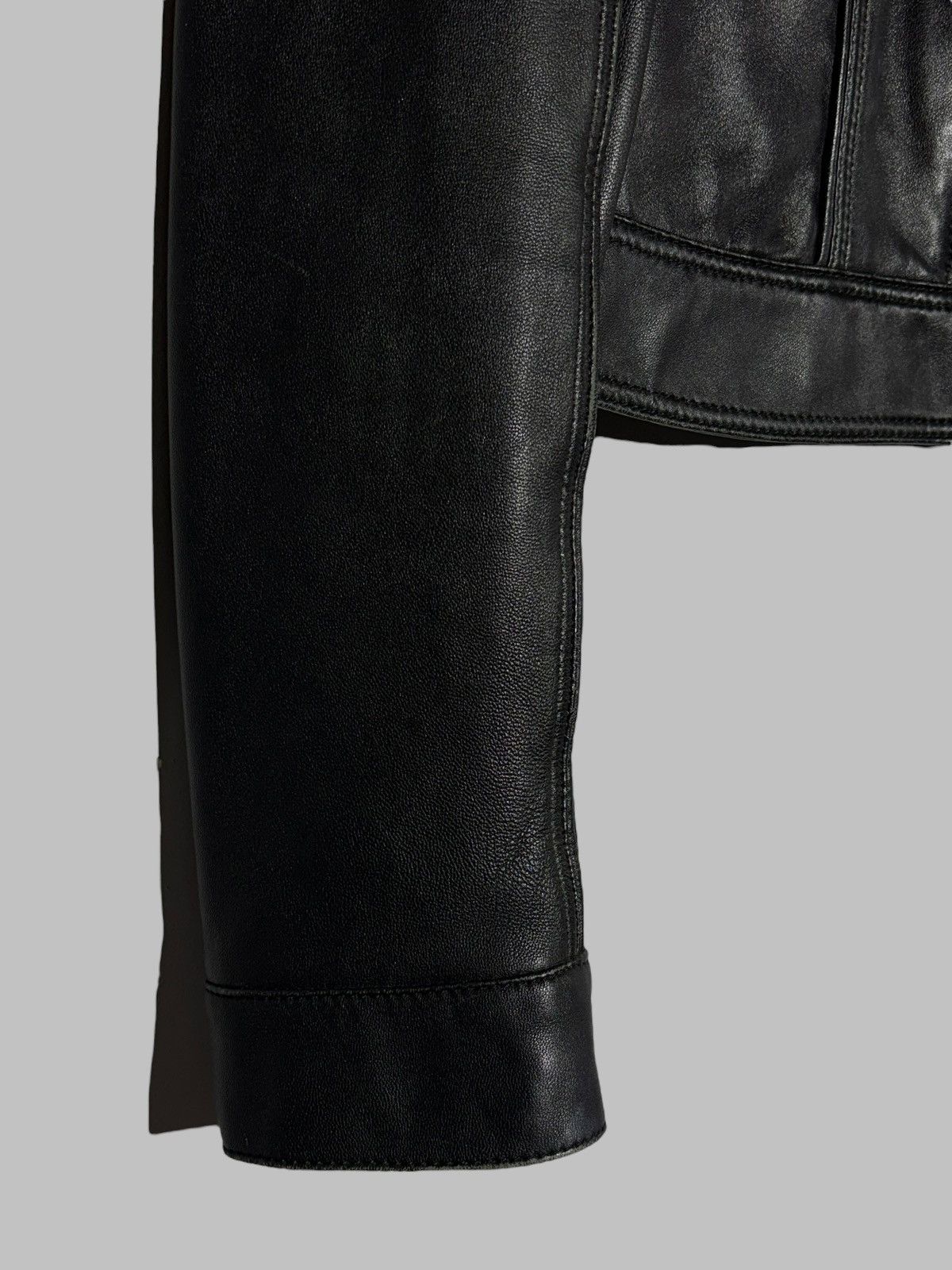 Bcbgmaxazria Bcbgmaxazria Black Leather Moto Jacket Rick Owens Biker Vibe Size M / US 6-8 / IT 42-44 - 4 Thumbnail