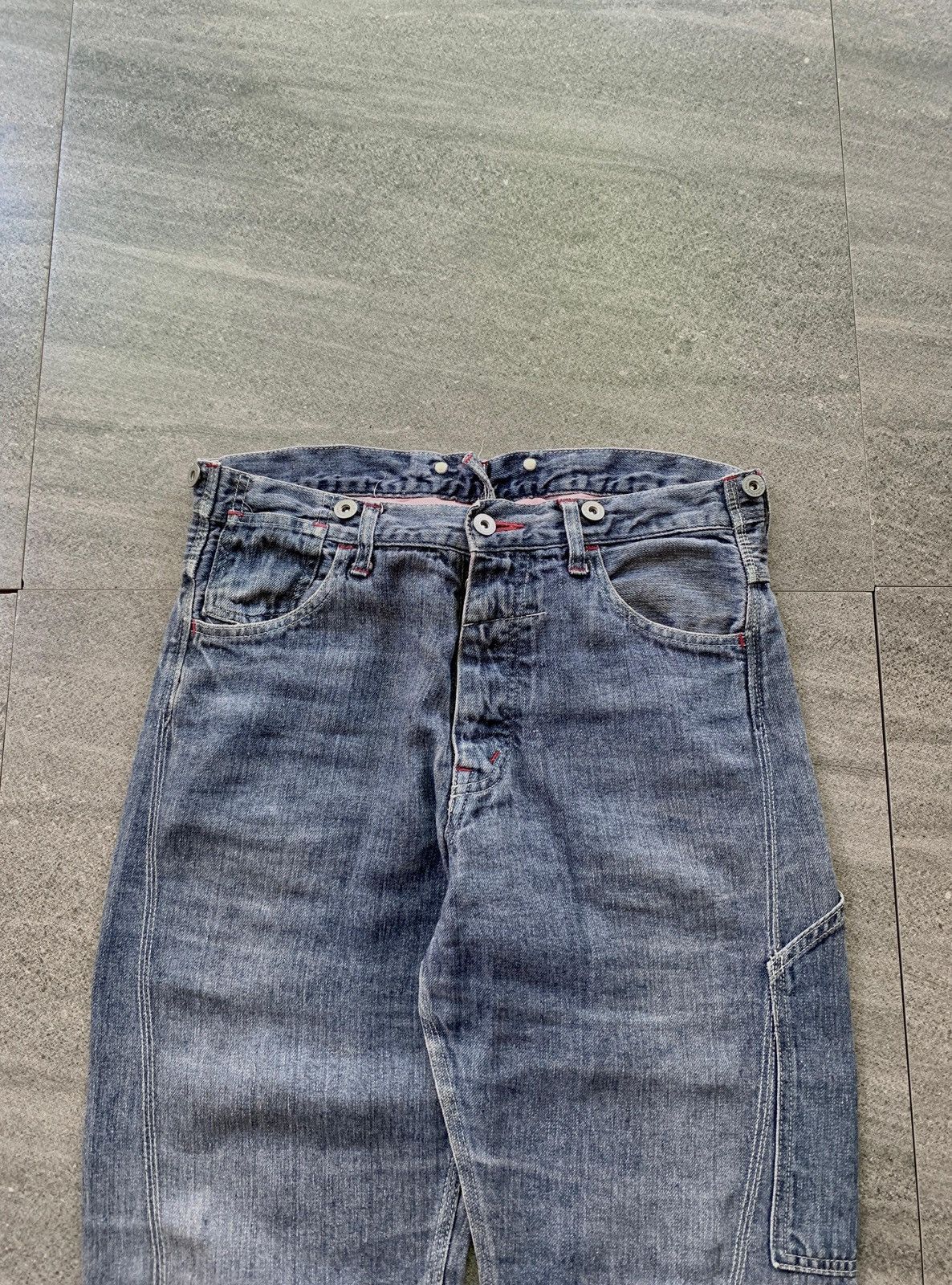 Junya Watanabe FREE TAX! Buckle Back Carpenter Linen Denim Pants Size US 31 - 3 Thumbnail
