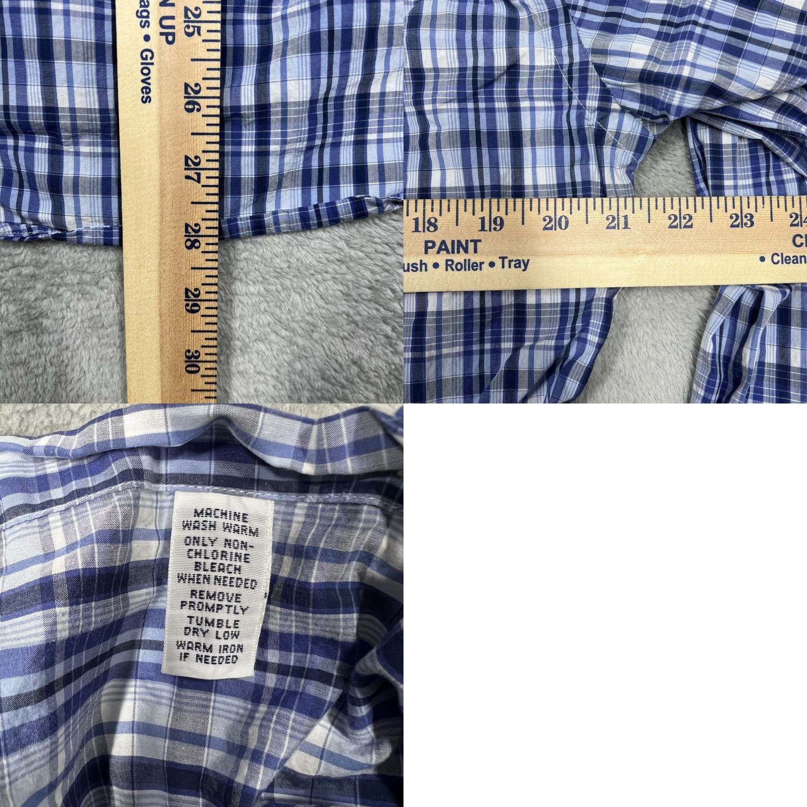 Polo Ralph Lauren VINTAGE Polo Ralph Lauren Mens Medium Long Sleeve Button-Up Shirt Blue Check Polo Ralph Lauren Shirt Mens Medium Blue Check Size US M / EU 48-50 / 2 - 9 Thumbnail