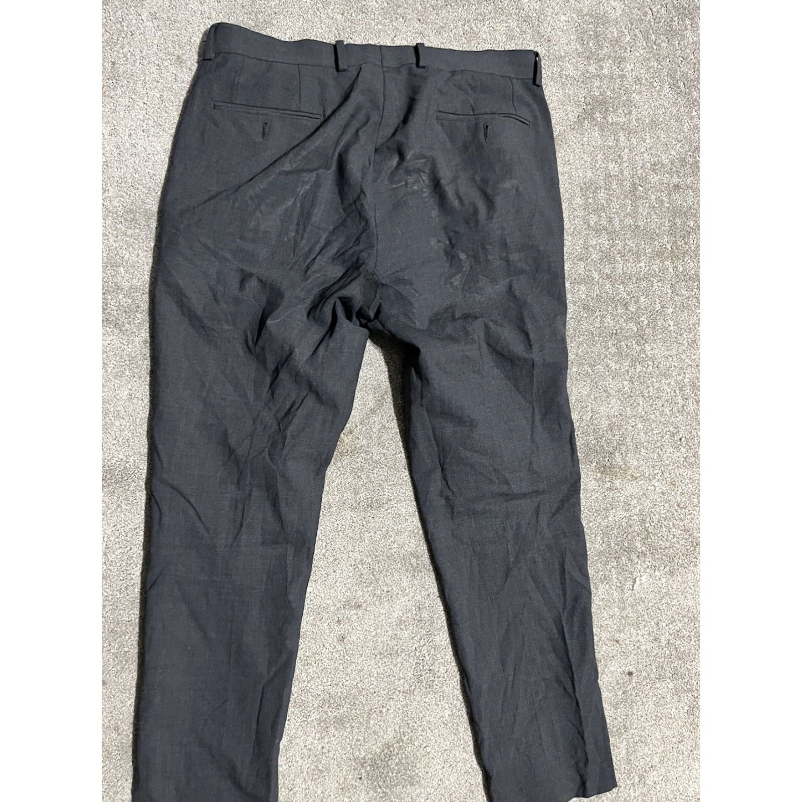Bar III Bar III Mens Slim Fit Solid Stretch Suit Pants Gray Flat Front 34x30 Size 34R - 3 Thumbnail