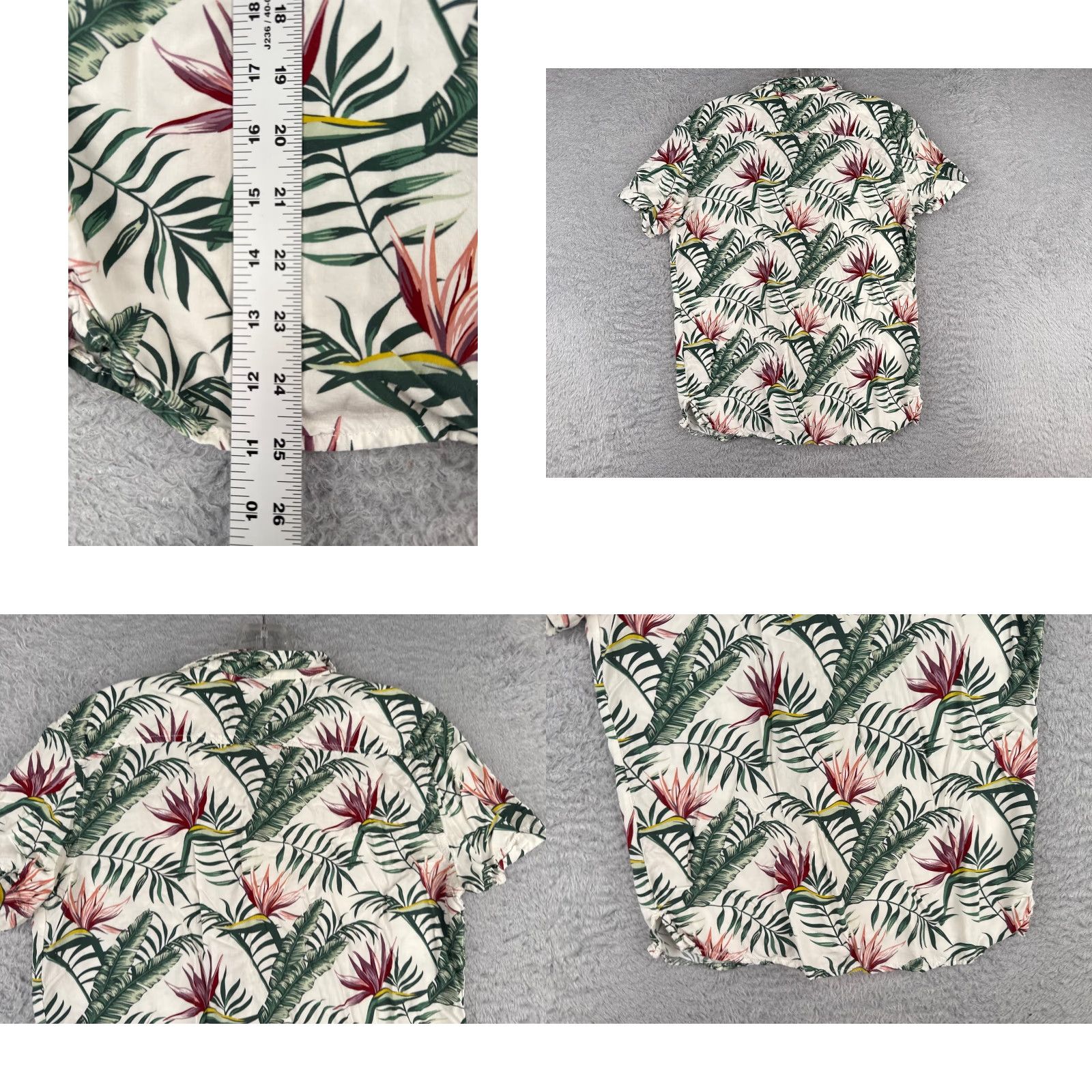 Vintage VINTAGE Goodfellow & Co Shirt Men White Floral Bird Of Paradise Hawaiian Rayon Size US S / EU 44-46 / 1 - 9 Thumbnail