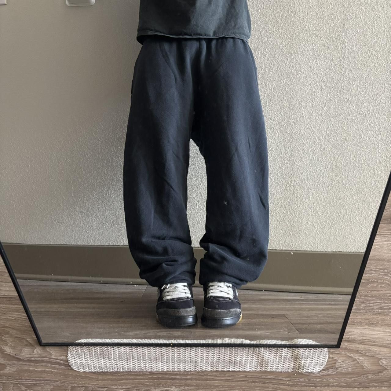 Japanese Brand Crazy Vintage Y2K/2000s Black Essential Sweatpants! Fits M Size US 34 / EU 50 - 1 Thumbnail