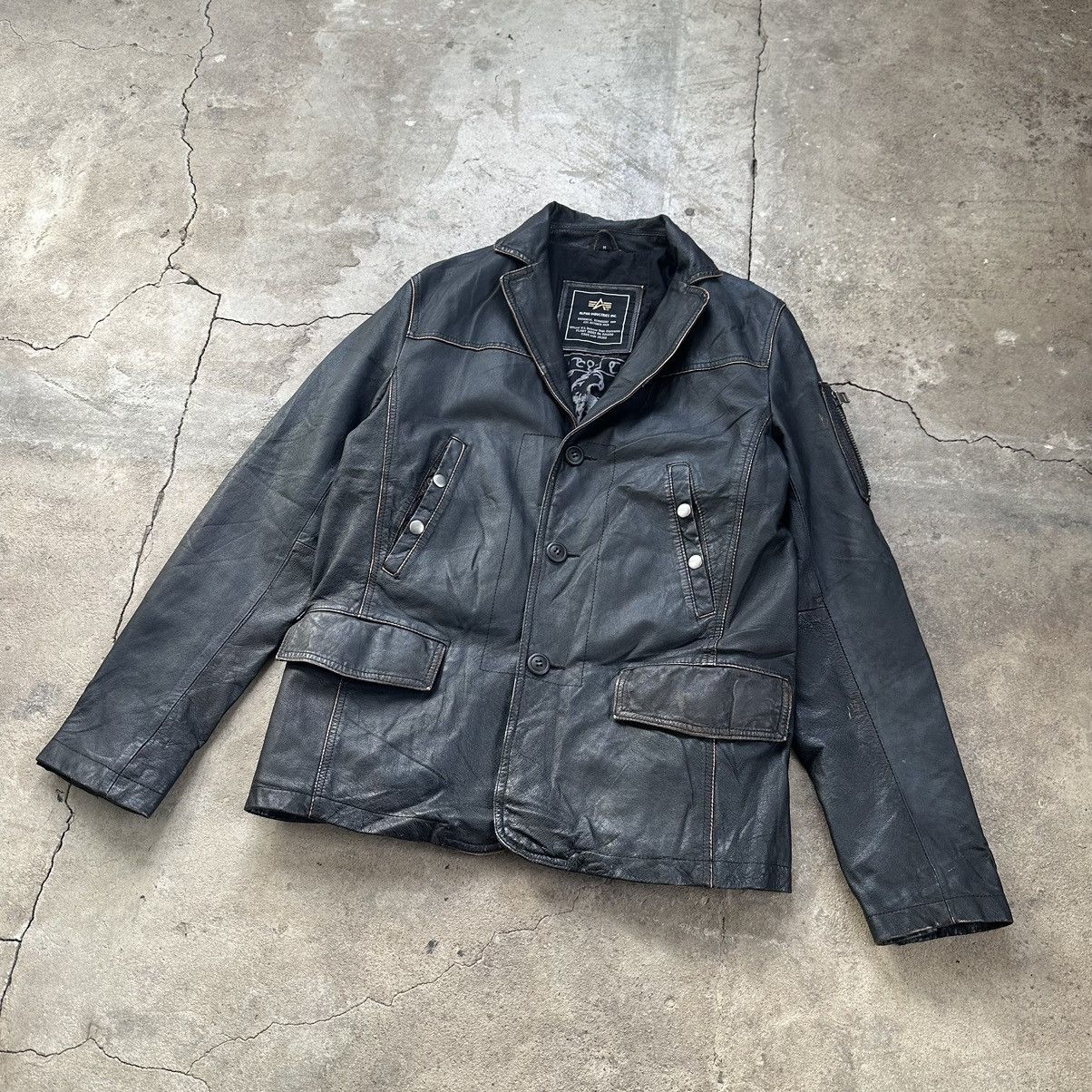 Alpha Industries Alpha Industries Leather Flight Jacket Size US M / EU 48-50 / 2 - 2 Thumbnail
