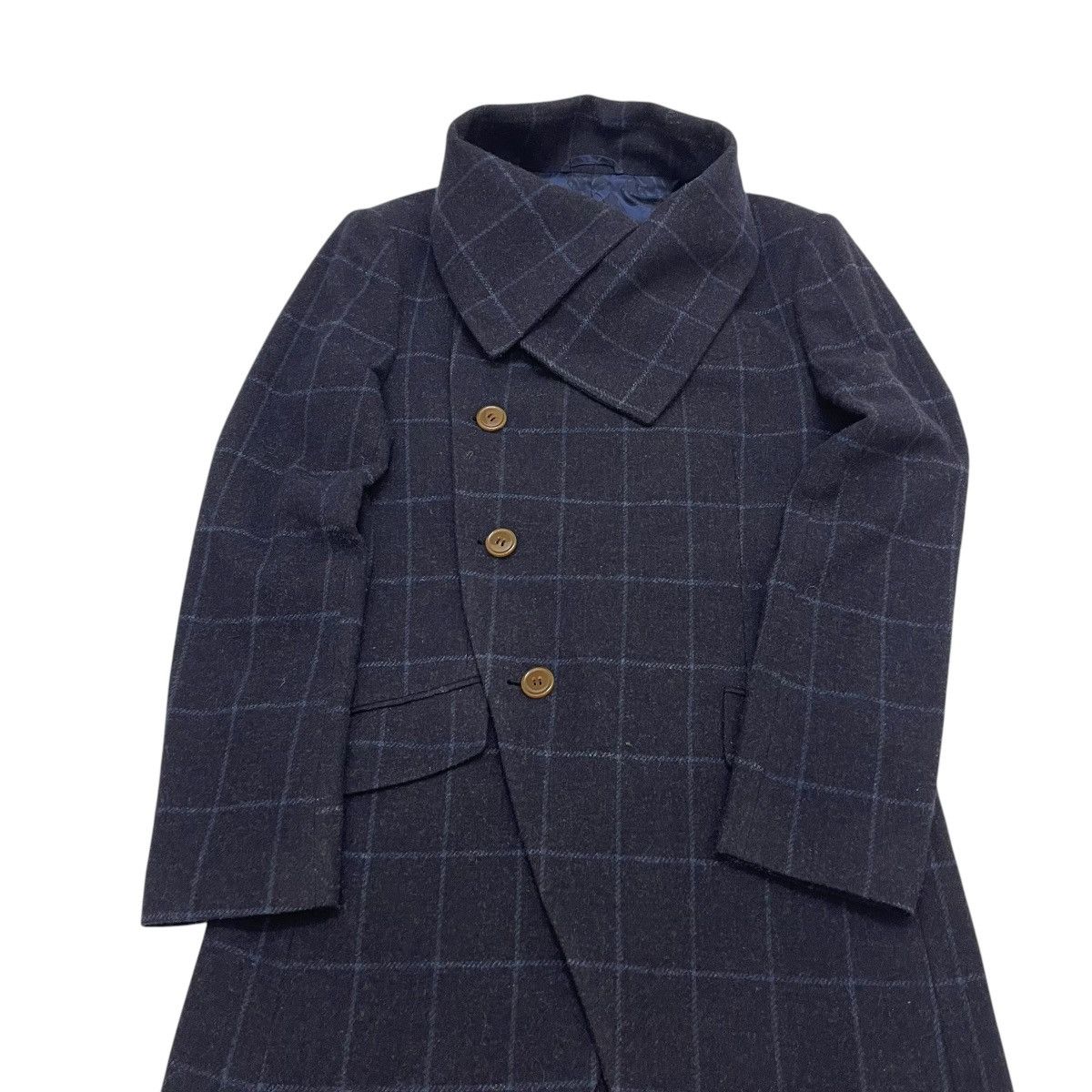 Vivienne Westwood 🔥Vivienne Westwood Man Plaids Mint Collar Wool Coat Size US S / EU 44-46 / 1 - 9 Thumbnail