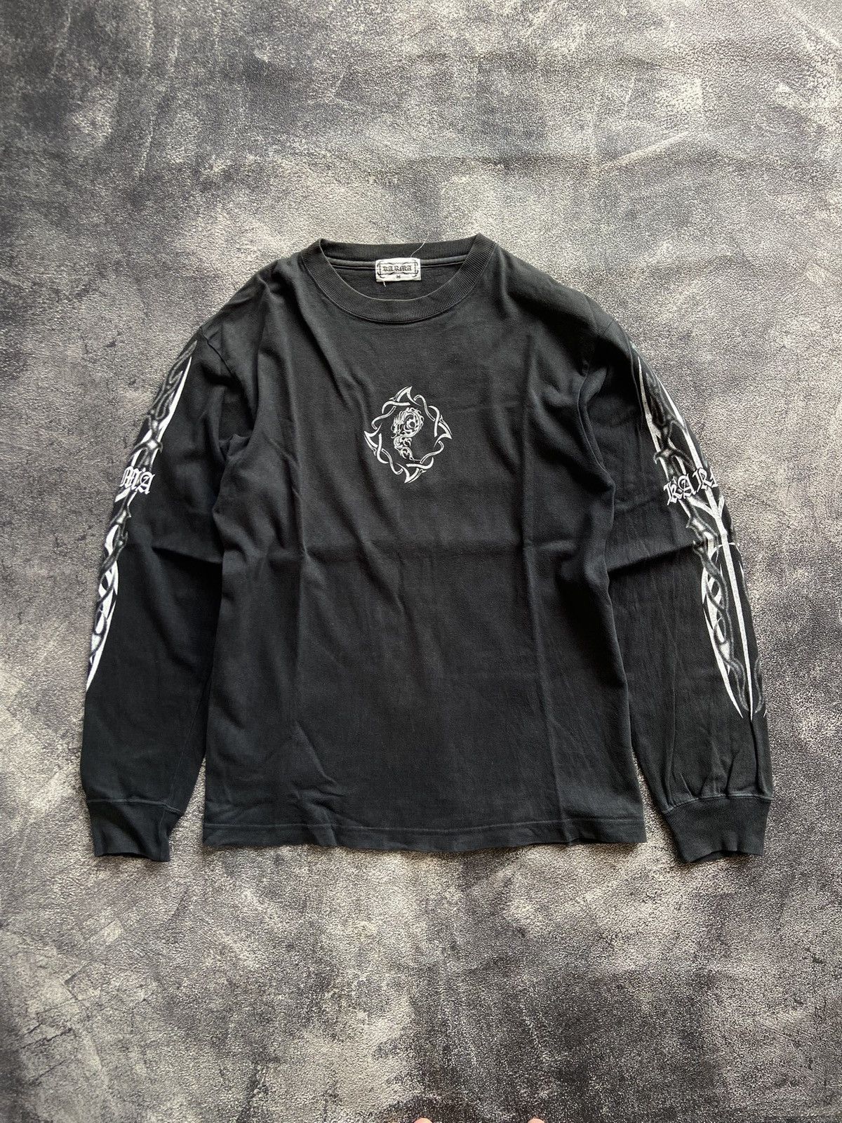 Japanese Brand VINTAGE KARMA "KNOW LEDGE AND RECOMMENDATION MY ASS" Size US M / EU 48-50 / 2 - 1 Thumbnail