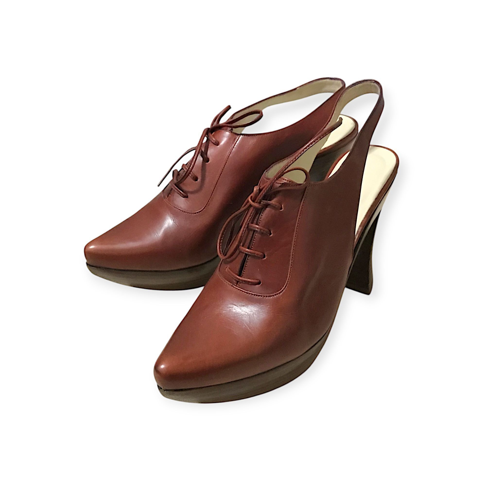 Other Vintage Michel Perry Sculptural Slingback Pumps, Archival Fo Size US 7.5 / IT 37.5 - 3 Thumbnail