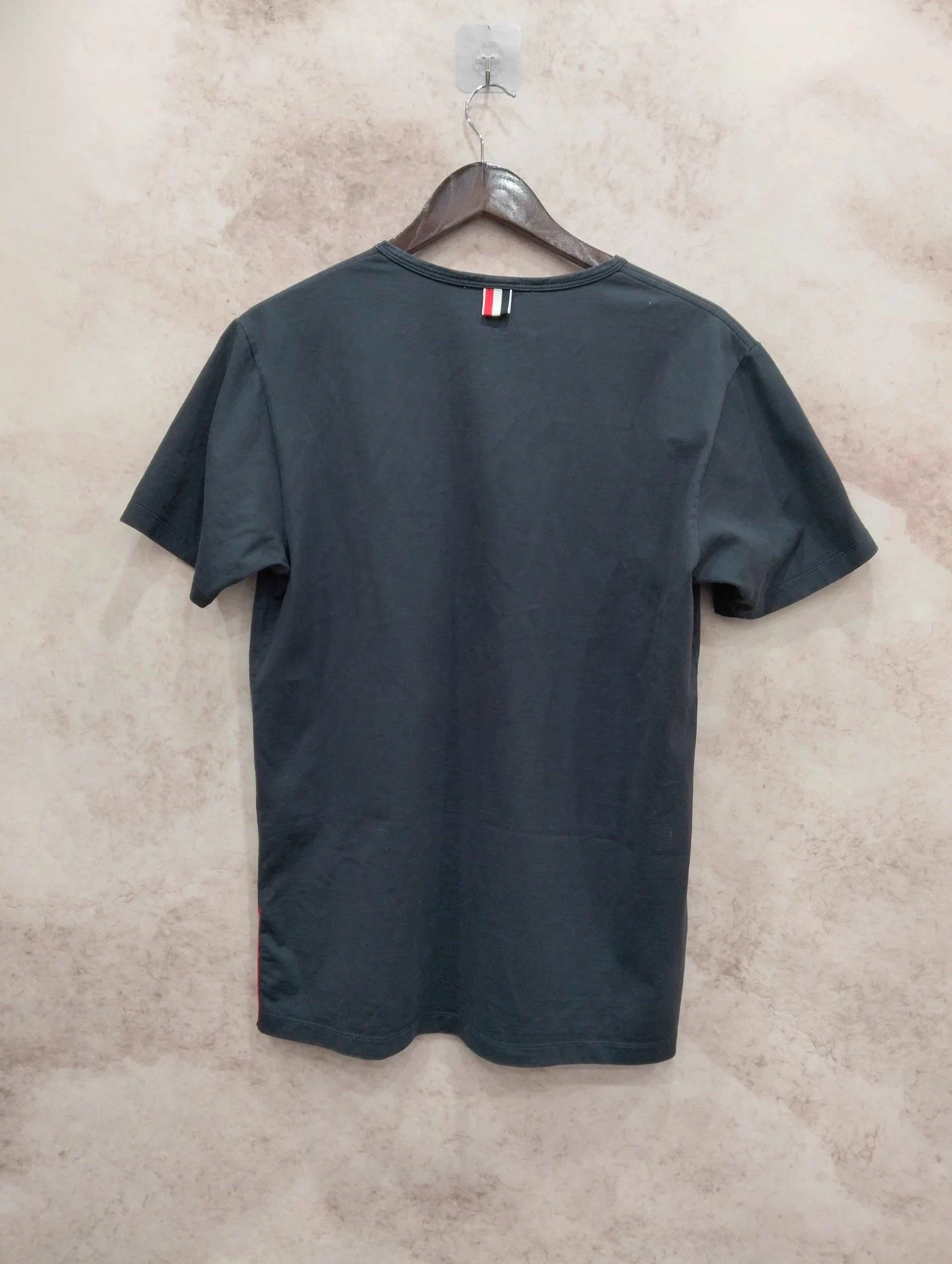 Thom Browne THOM BROWNE Navy Blue Short Sleeve Tee Size 2 Size US M / EU 48-50 / 2 - 2 Thumbnail