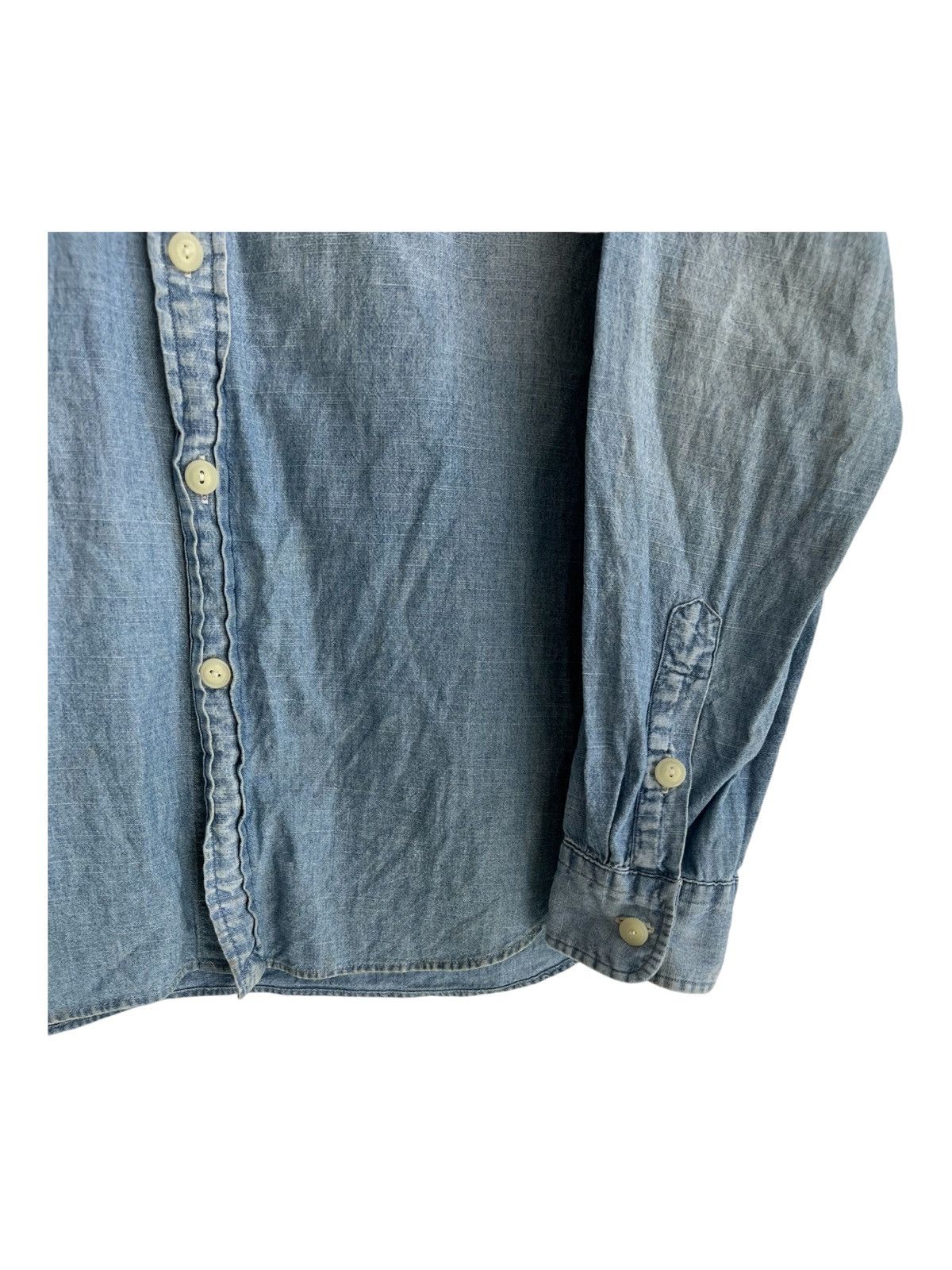 Polo Ralph Lauren × RRL Ralph Lauren Polo Ralph Lauren Eagle Print Chambray Denim Work Shirt Jkt Size US S / EU 44-46 / 1 - 5 Thumbnail