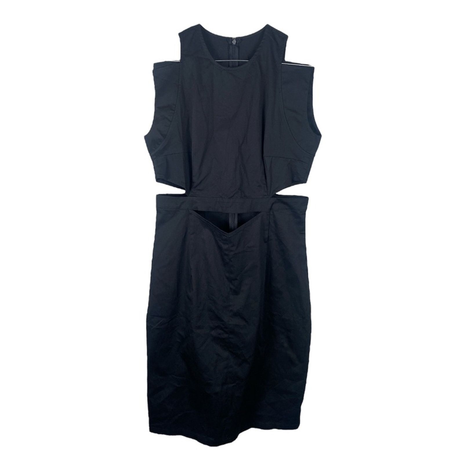 Other Ioana Ciolacu Cut Out Black Sheath Mini Dress 8 Sleeveless Size M / US 6-8 / IT 42-44 - 2 Thumbnail