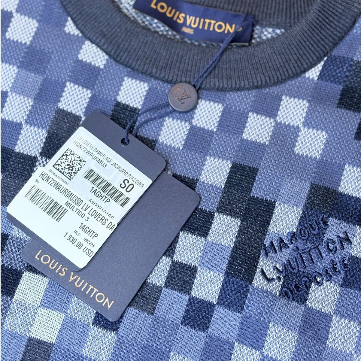 Louis Vuitton LV 'Lovers' Damoflage Jacquard Pullover | New With Tags Size US S / EU 44-46 / 1 - 4 Thumbnail
